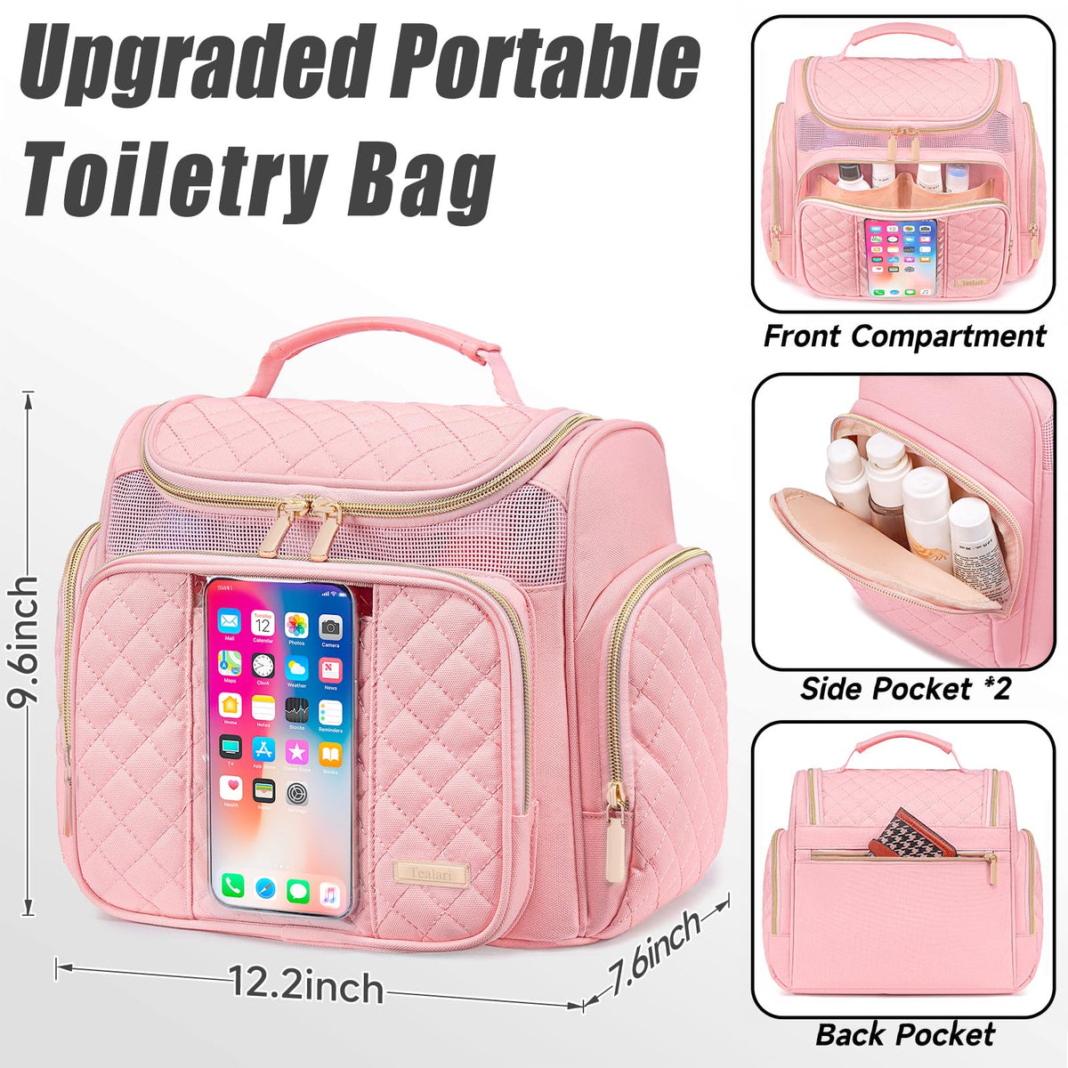 Tealari Large Toiletry Bag for Women Men Bathroom Bag Water - Tealari Official Imagery - 5