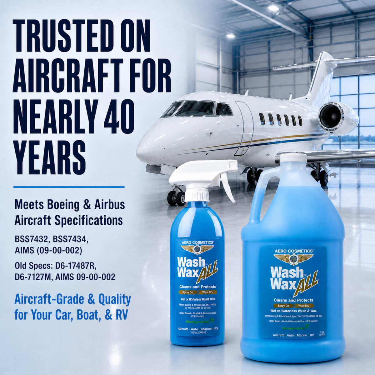 Aero Cosmetics Wash Wax ALL Waterless Car Wash RV Boat Spray - Aero Cosmetics Official Imagery - 7