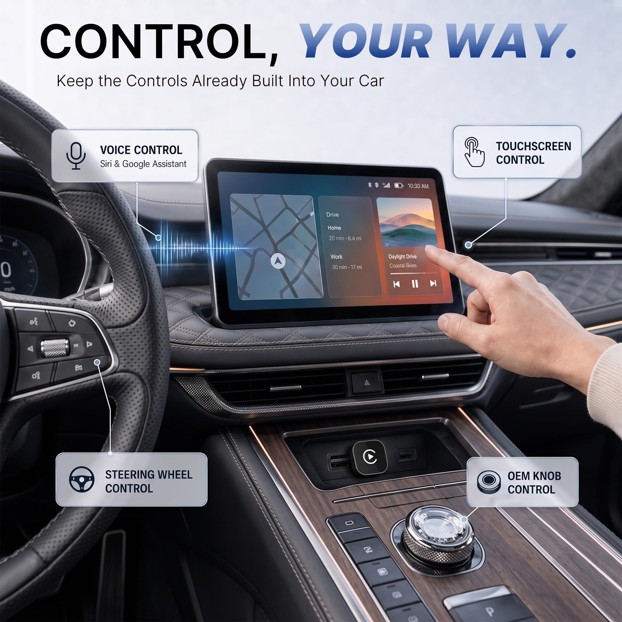 BSUBSU 2-in1 Wireless CarPlay Adapter for Apple CarPlay & Android - BSUBSU Official Product View 6