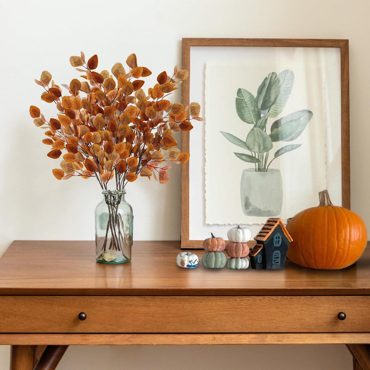 Sggvecsy 6 Pcs Fall Eucalyptus Leaves Artificial Eucalyptus - Sggvecsy Official Imagery - 5