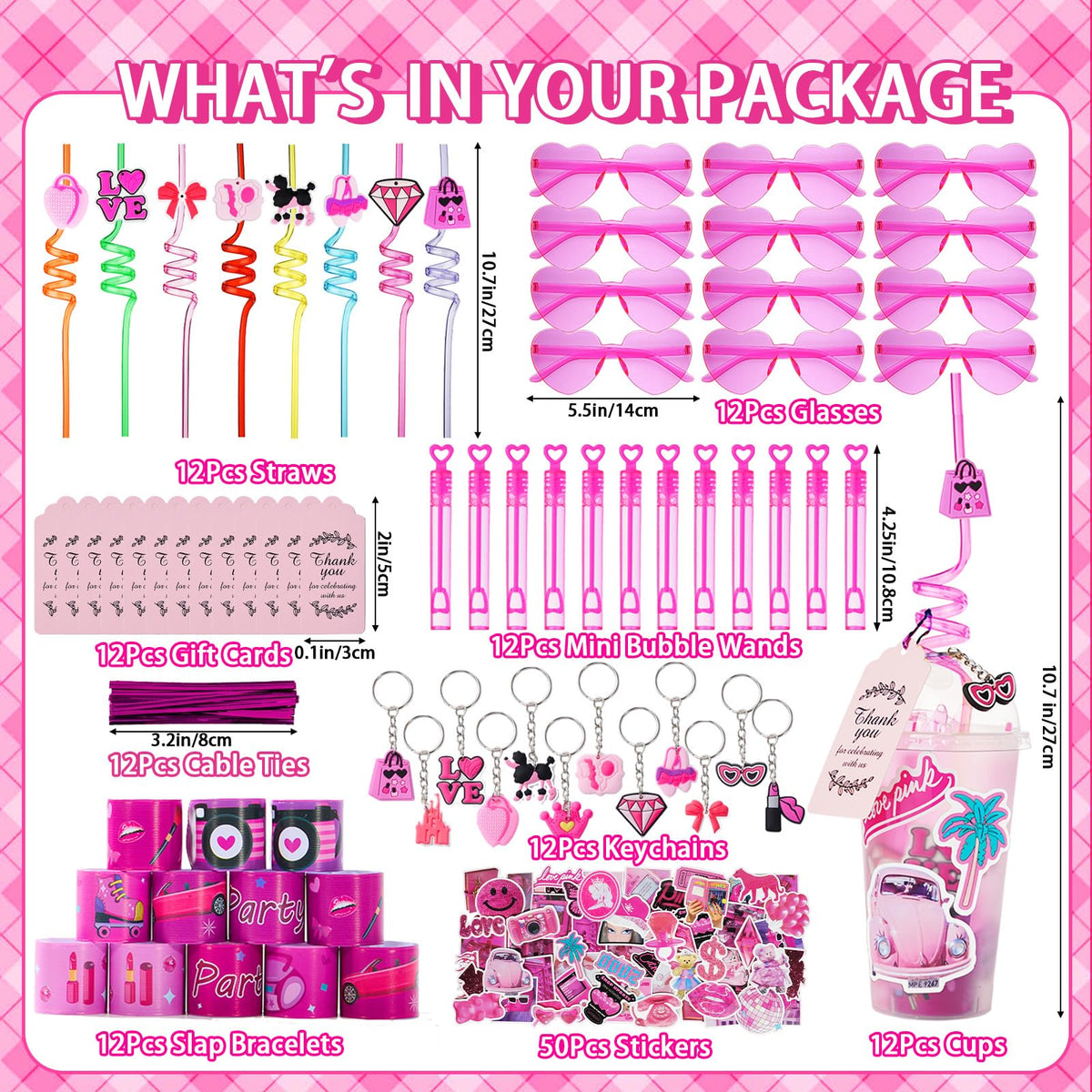 DreamTale 134Pcs Pink Princess Party Favors Gift Set for - DreamTale Official Imagery - 4