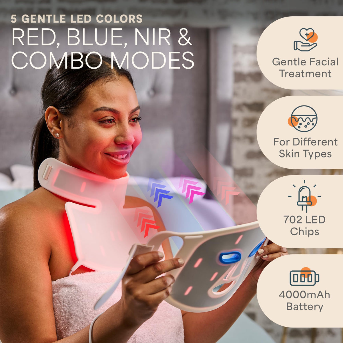 LifePro Revitaglow Red Light Therapy Mask - Premium Selection Official Imagery - 4