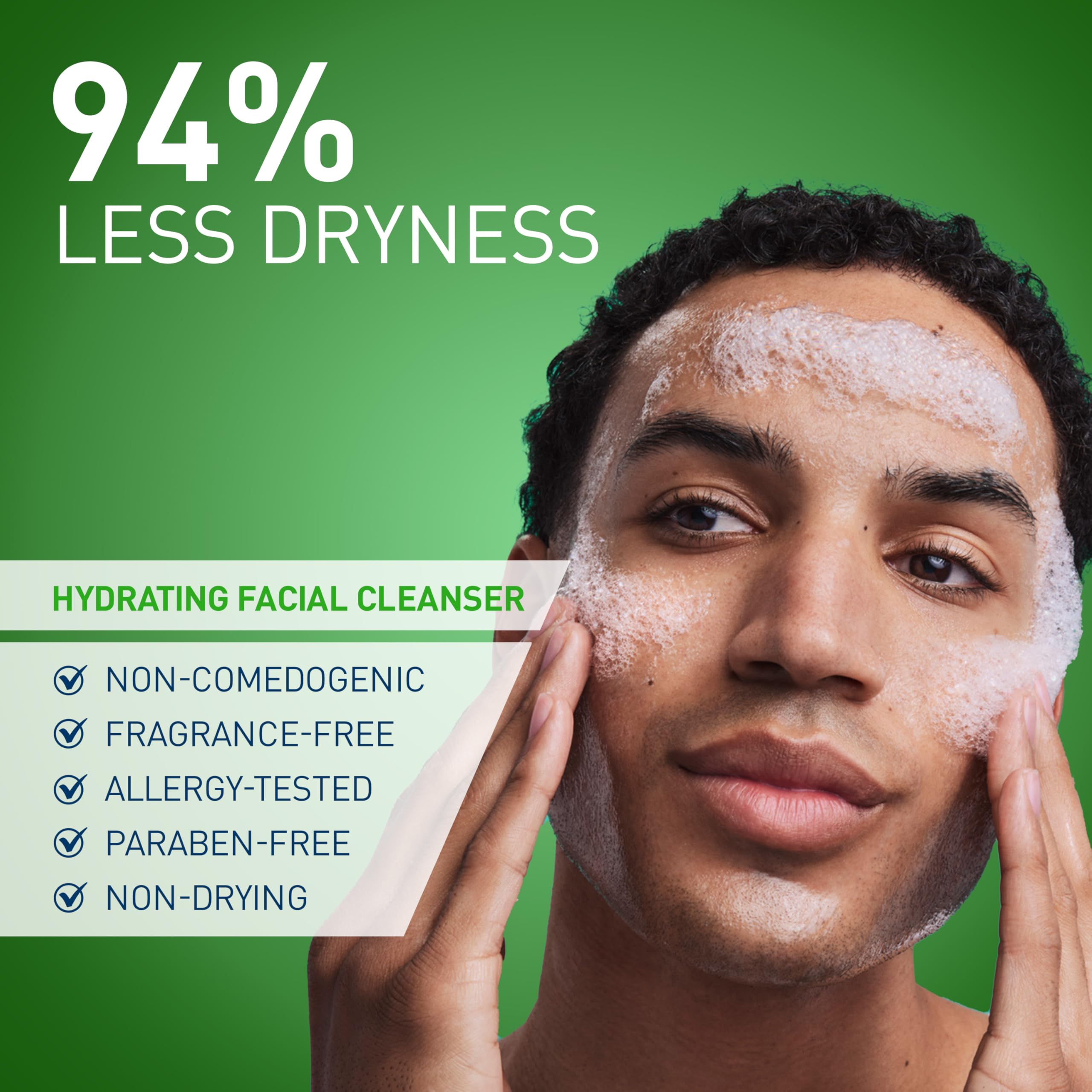 CeraVe Hydrating Cleanser with Hyaluronic Acid, Face Wash for... - CeraVe Official Product View 5