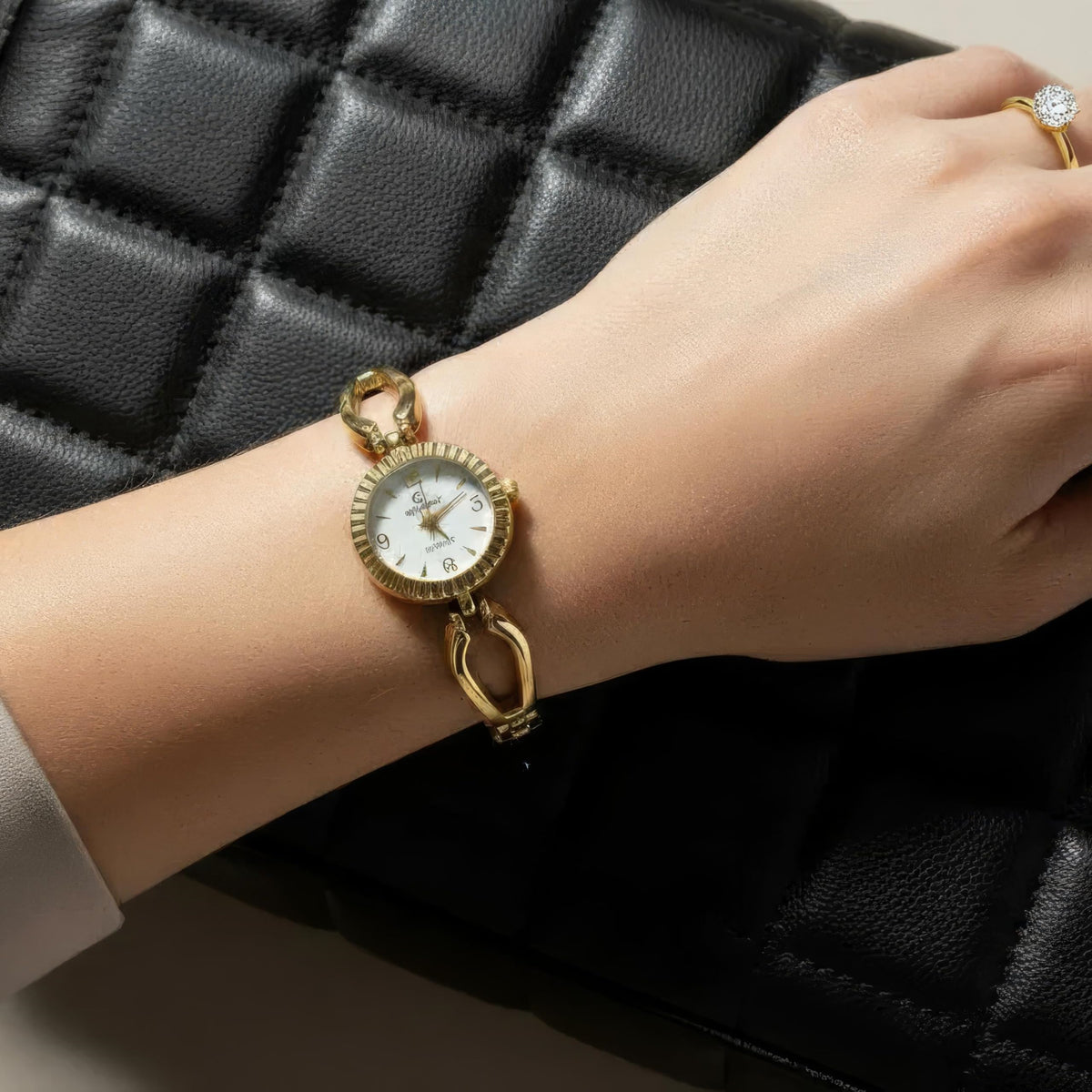 Gift Set Women s Watch White jewelry Set Necklace Ring - BELLOS Official Imagery - 3