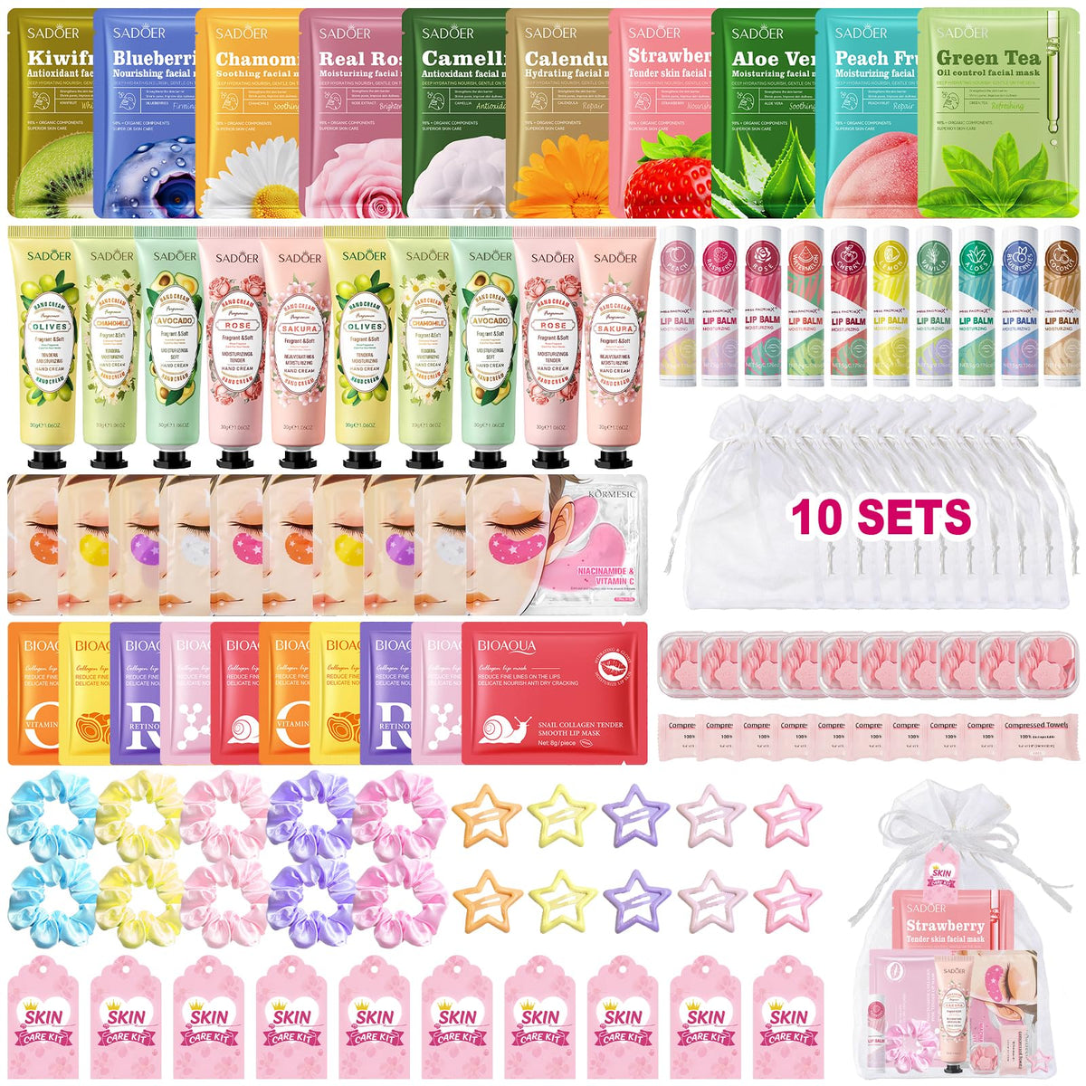 Spa Party Supplies for Girls Women 110 PCS Bulk Party Favors - Amdele Official Imagery - 2