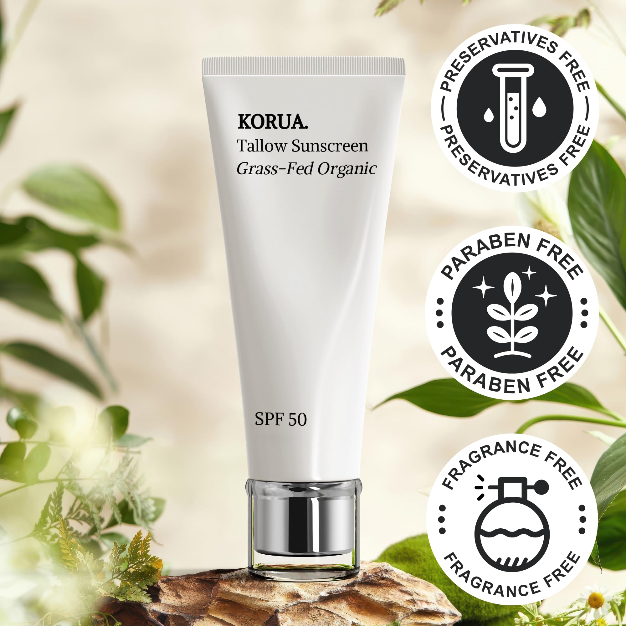 Korua Grass Fed Tallow Sunscreen 80ML with Non Nano Zinc Oxide 25% - View 5
