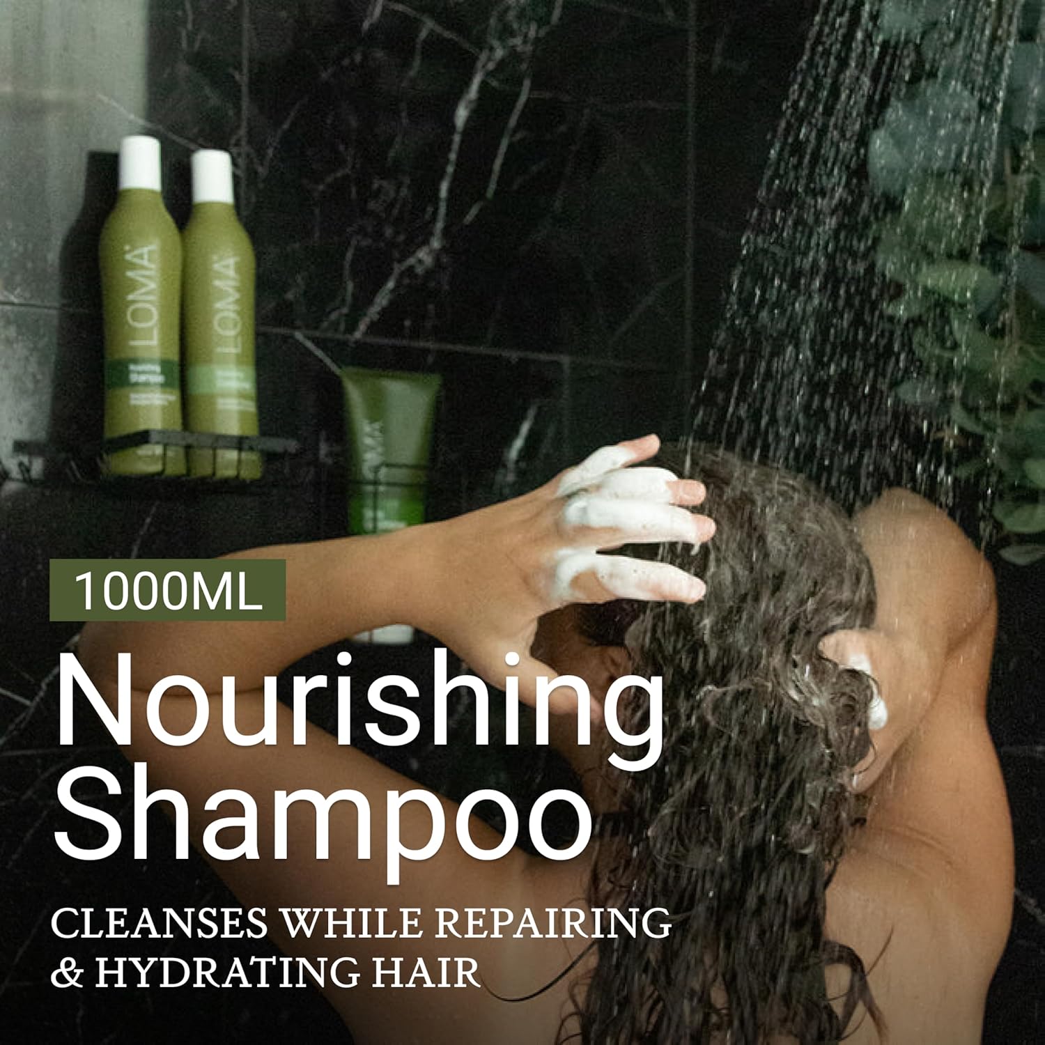 Elefair LOMA Nourishing Shampoo in a 33-ounce bottle, with a clear, gentle formula for healthy hair.