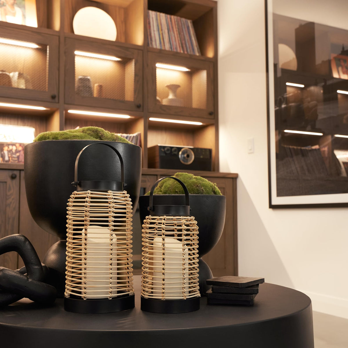 Natural Rattan Boho Lanterns - KIBAGA Official Imagery - 8
