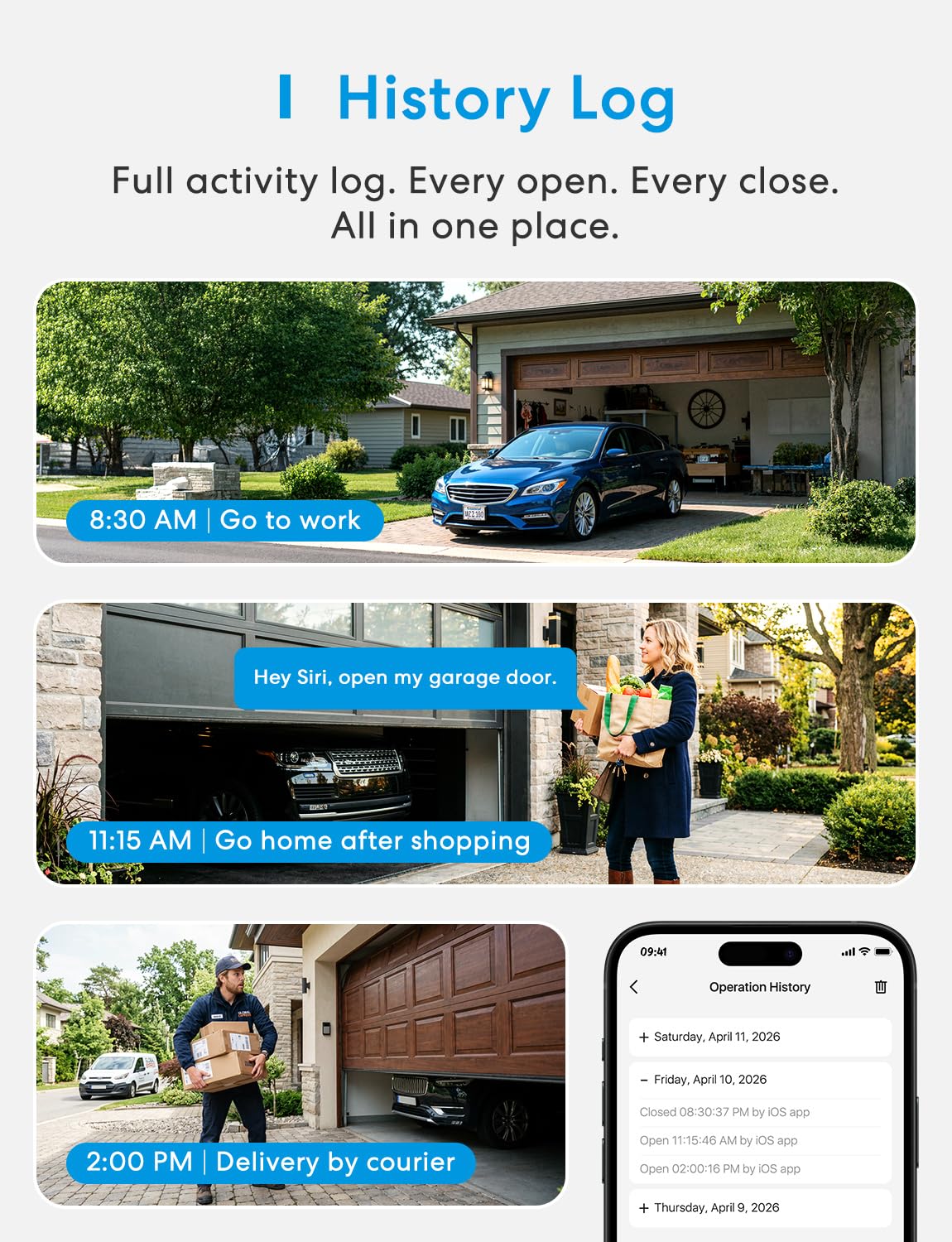 meross Smart Garage Door Opener Remote Work with HomeKit, Alexa a - meross Official Product View 7