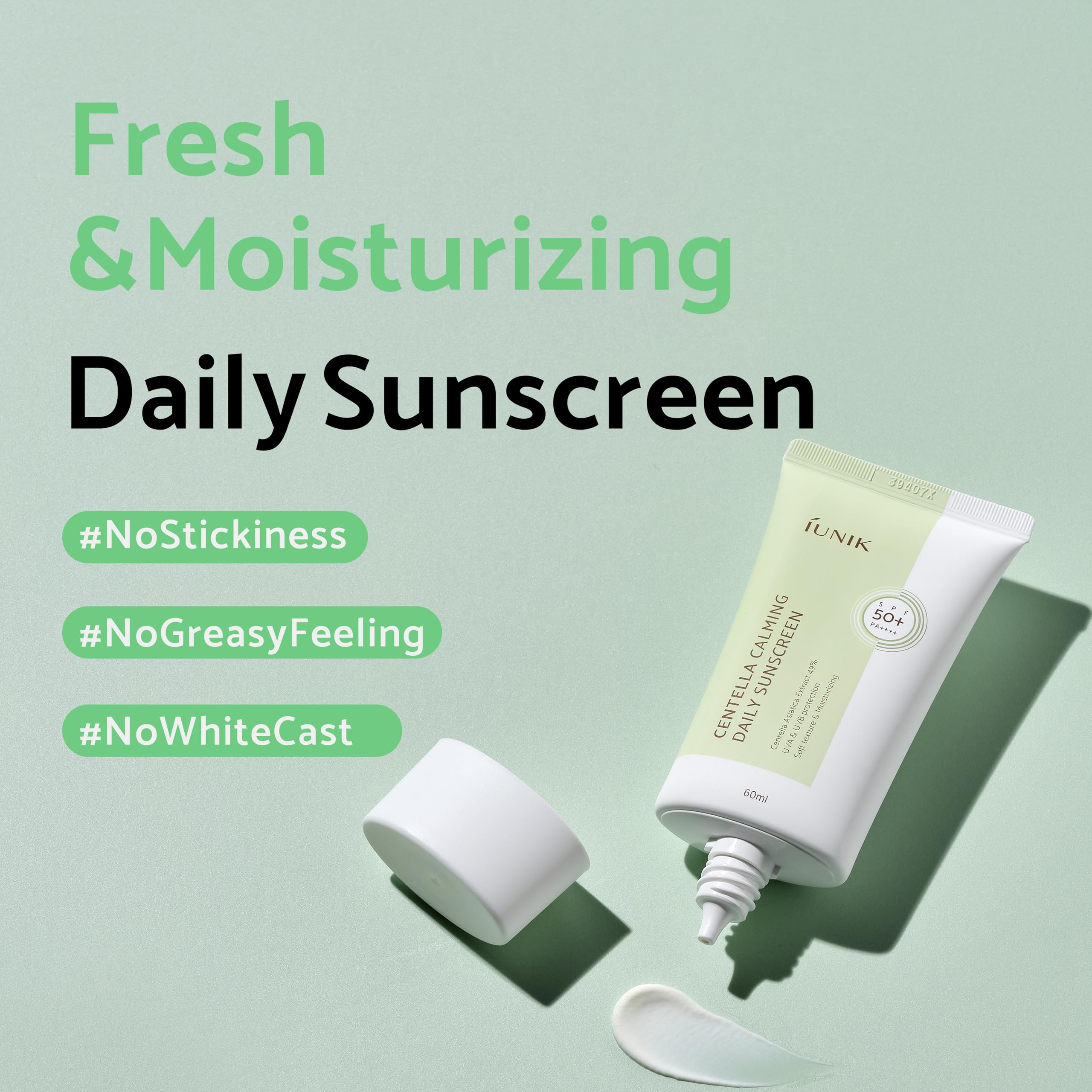 IUNIK Centella Calming Moisture Daily Sunscreen SPF 50+ PA++++ Matte & No White - IUNIK Official Product View 4
