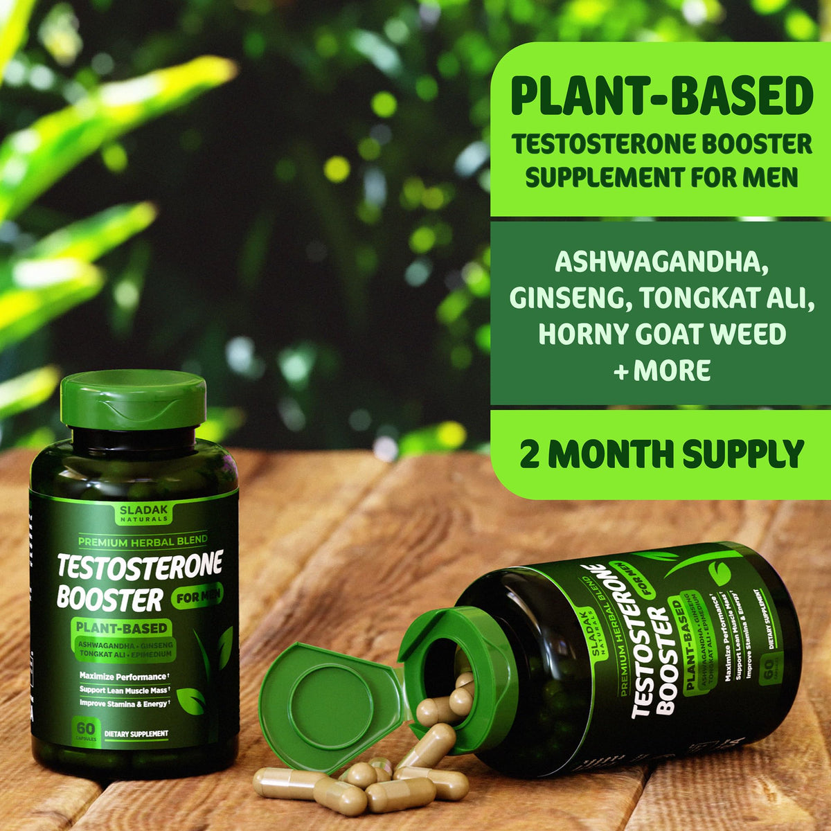 Testosterone Booster for Men - SLADAK NATURALS ㅤ Official Imagery - 8