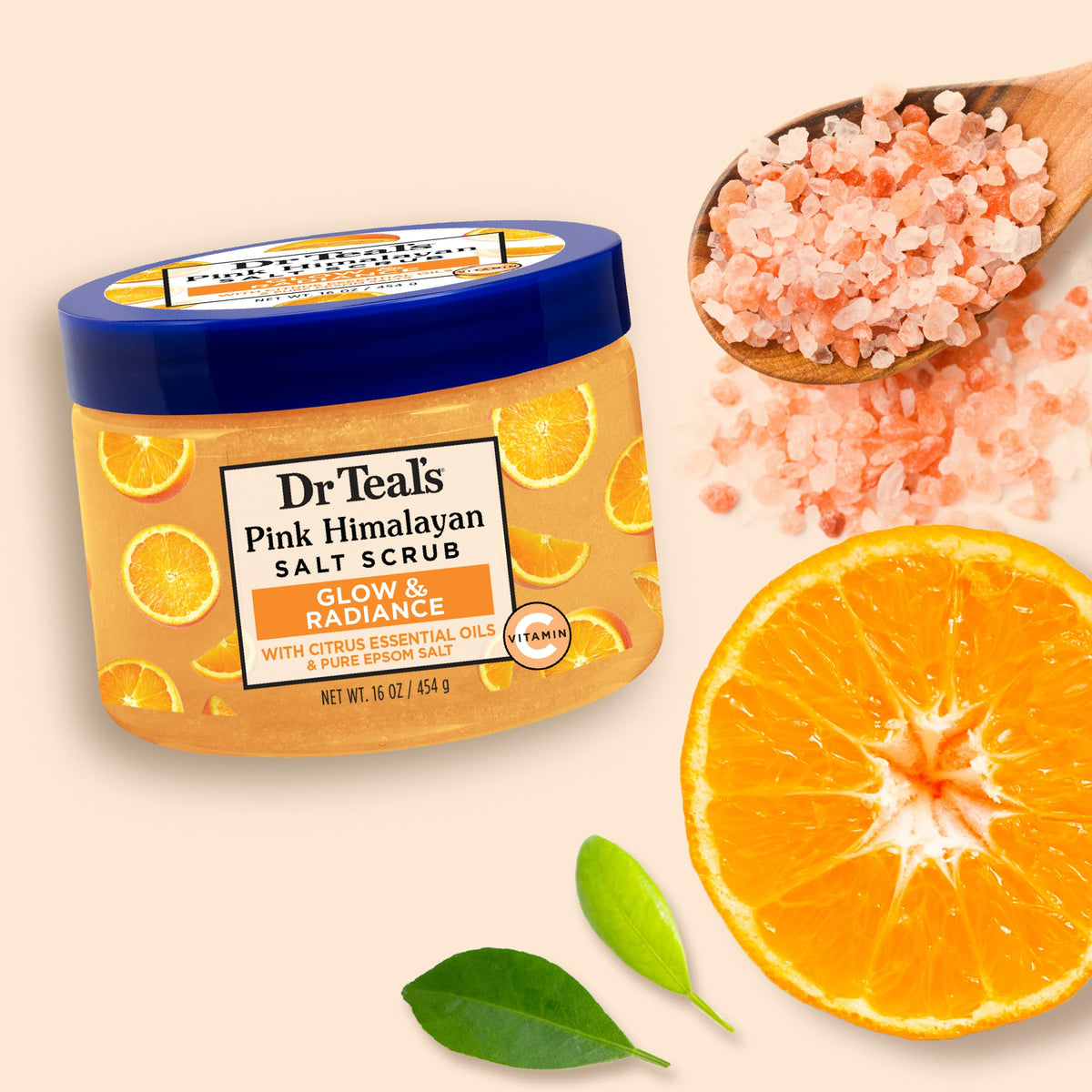 Dr Teal s Pink Himalayan Salt Body Scrub Glow Radiance with - Dr Teal's Official Imagery - 6