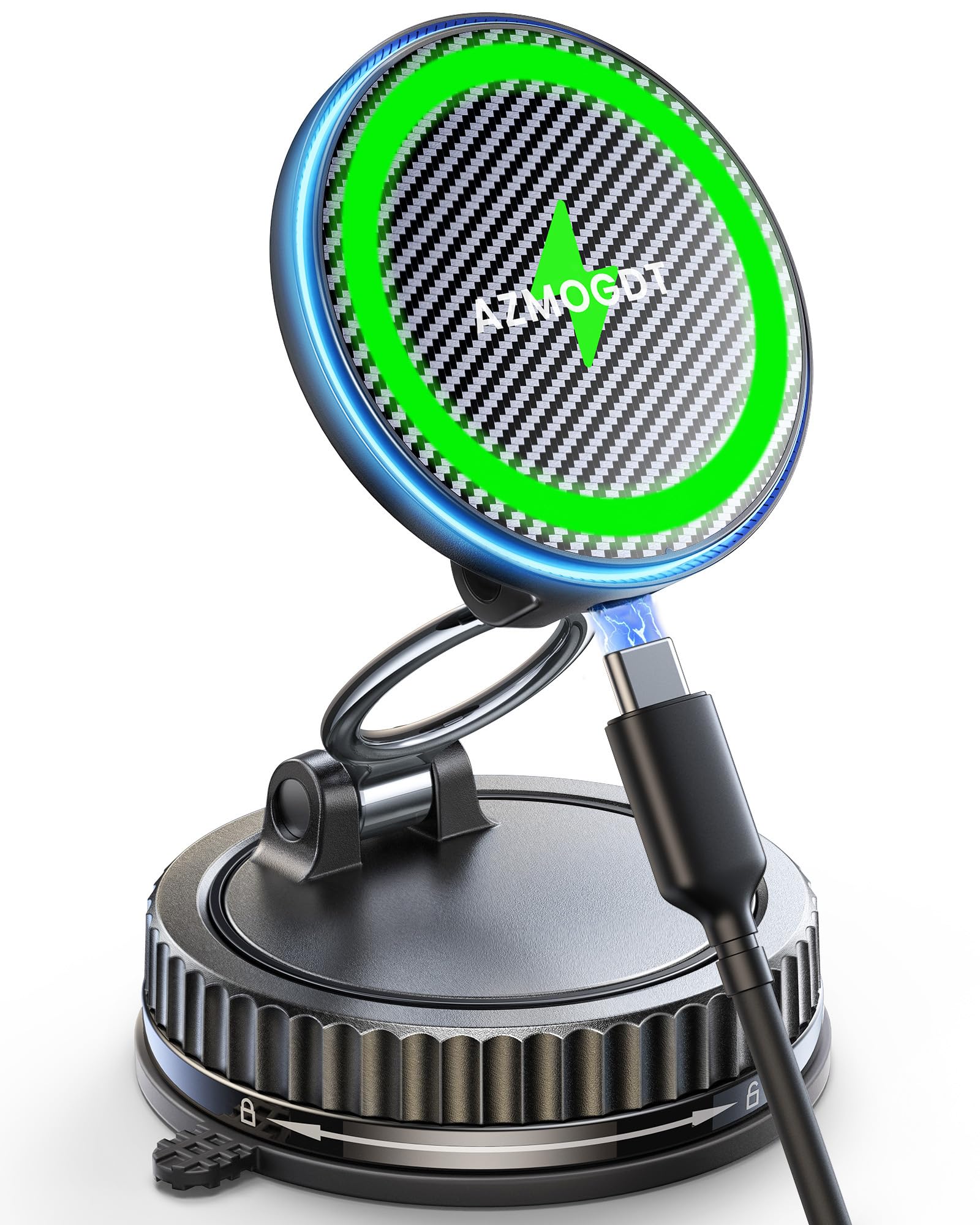 15W MagSafe Car Mount Charger, Vacuum Magnetic Phone Holders for - Product Imagery