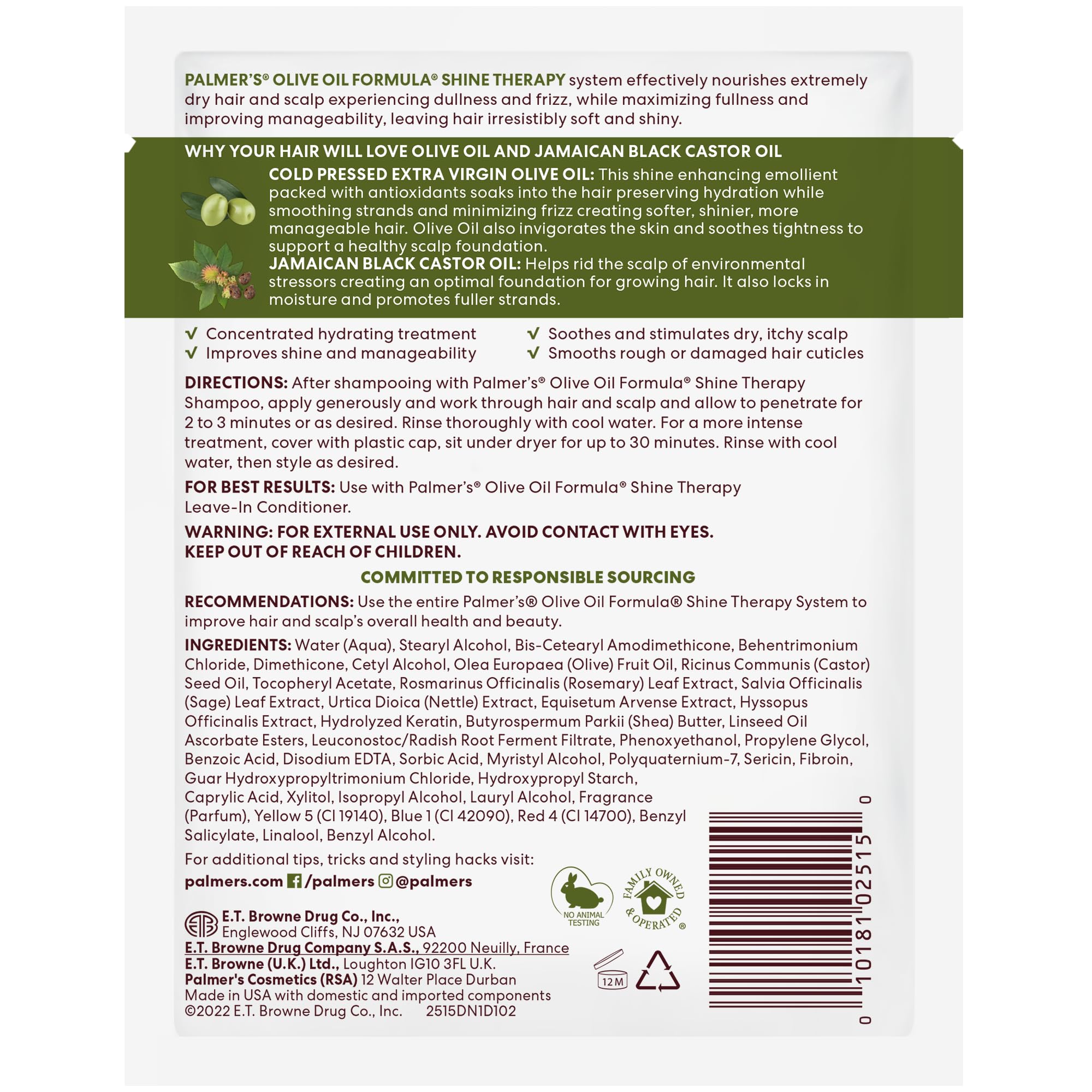 Palmer's Deep Conditioner Hair Mask, Olive Oil Formula for Dry Hair, 2 - Palmer's Official Product View 3