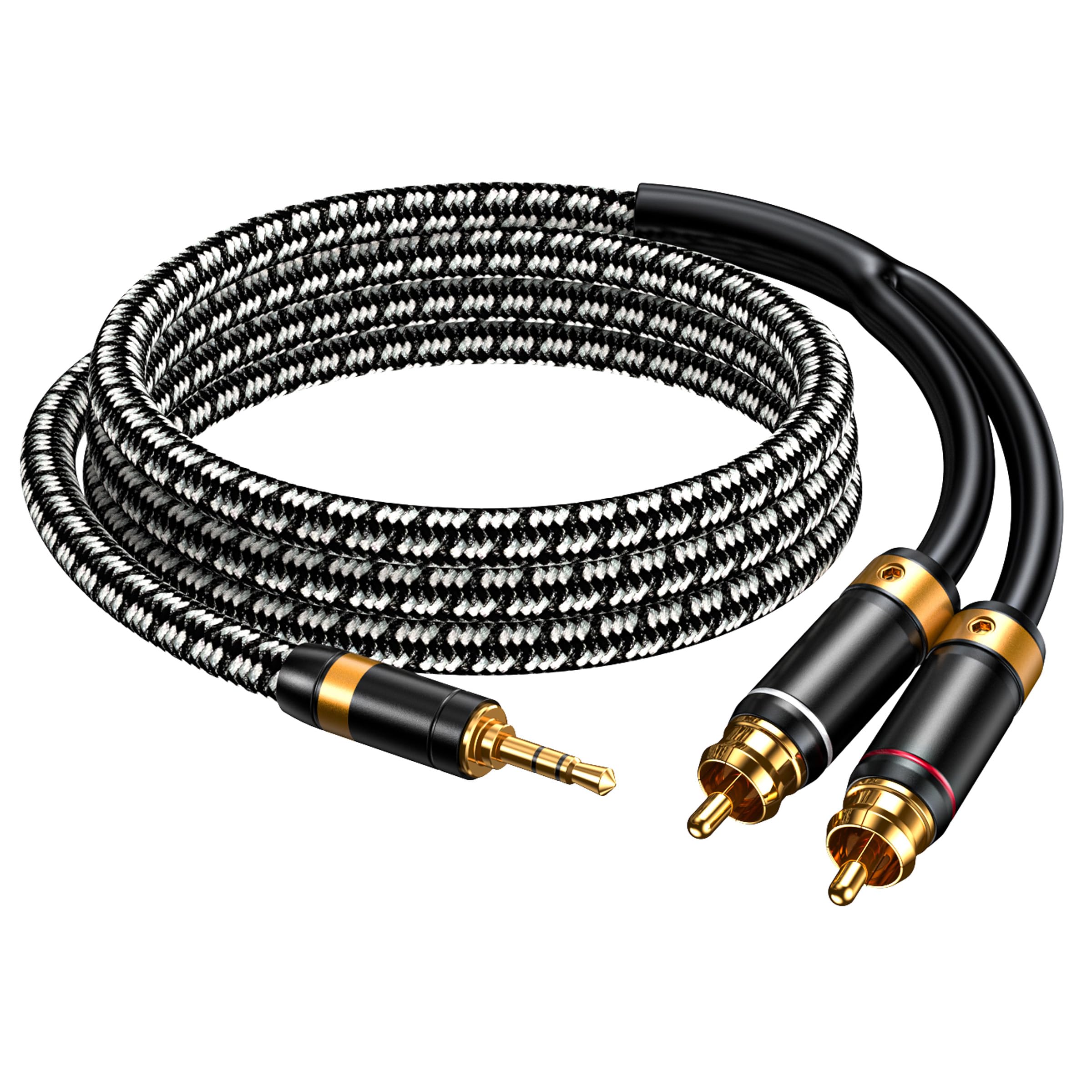 Wekuant Audiophile RCA Cable,   3.5mm Male to 2RCA Male Stereo Au by Wekuant - Angle View 9