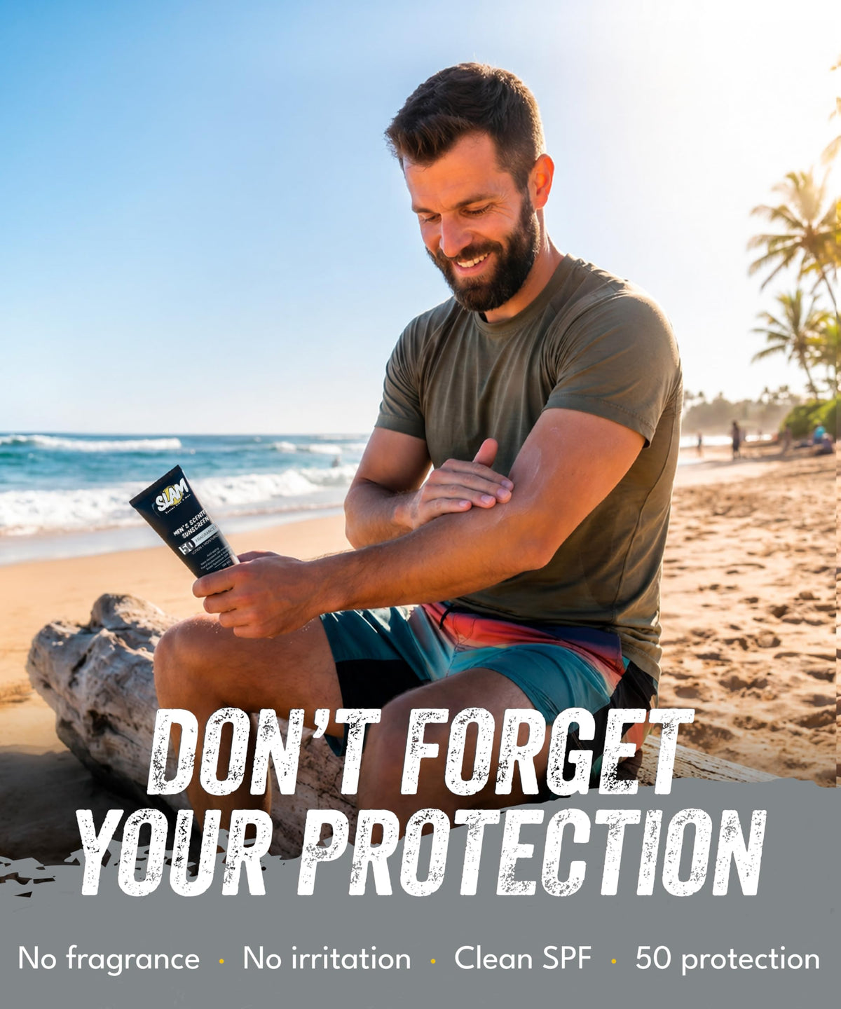 SLAM Sunscreen for Men Mens Face Lotion with SPF 50 - Slam Lotion Official Imagery - 4
