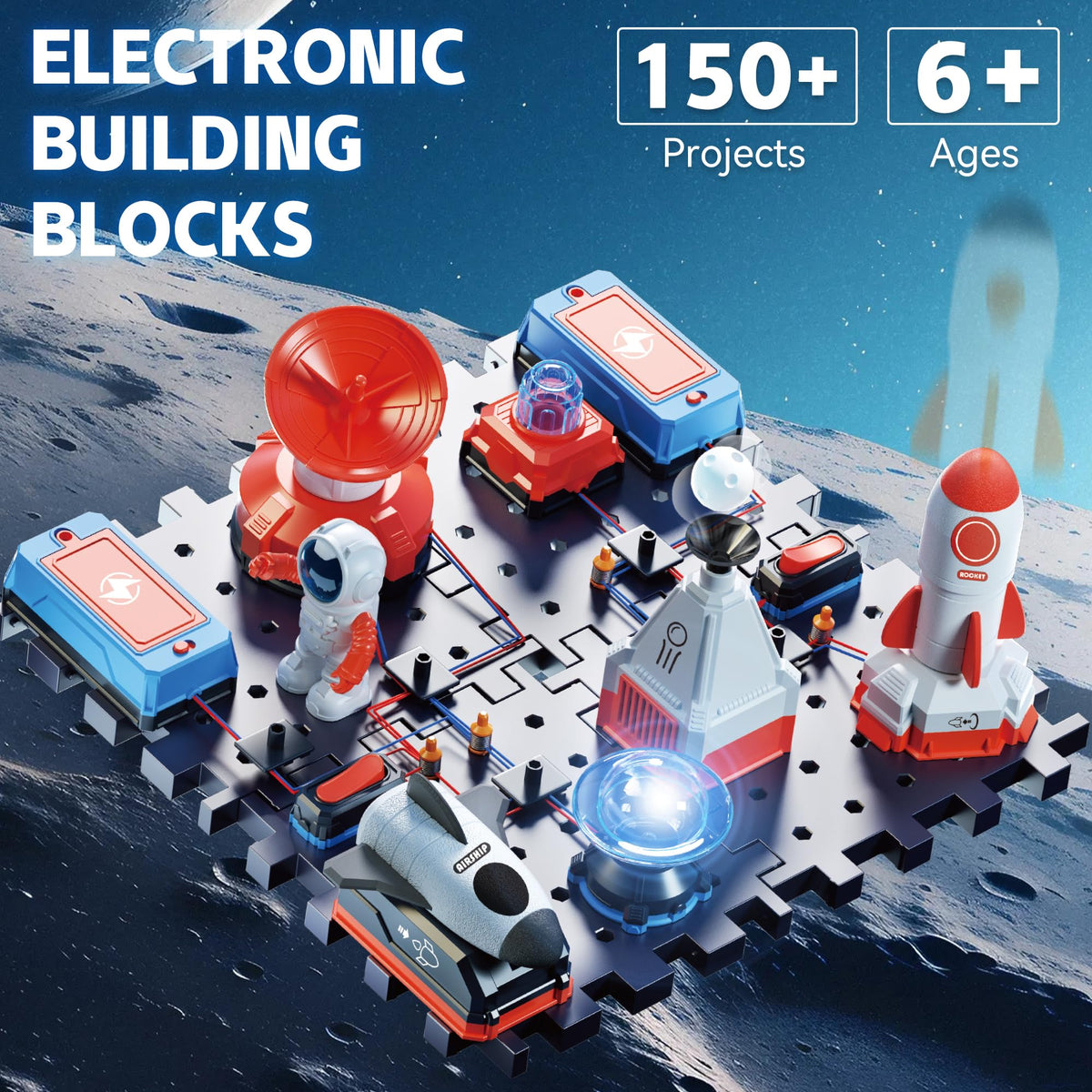 STEM Circuit Kit for Kids Ages 6 35 PCS Electronics Set with - AUQBYRD Official Imagery - 3