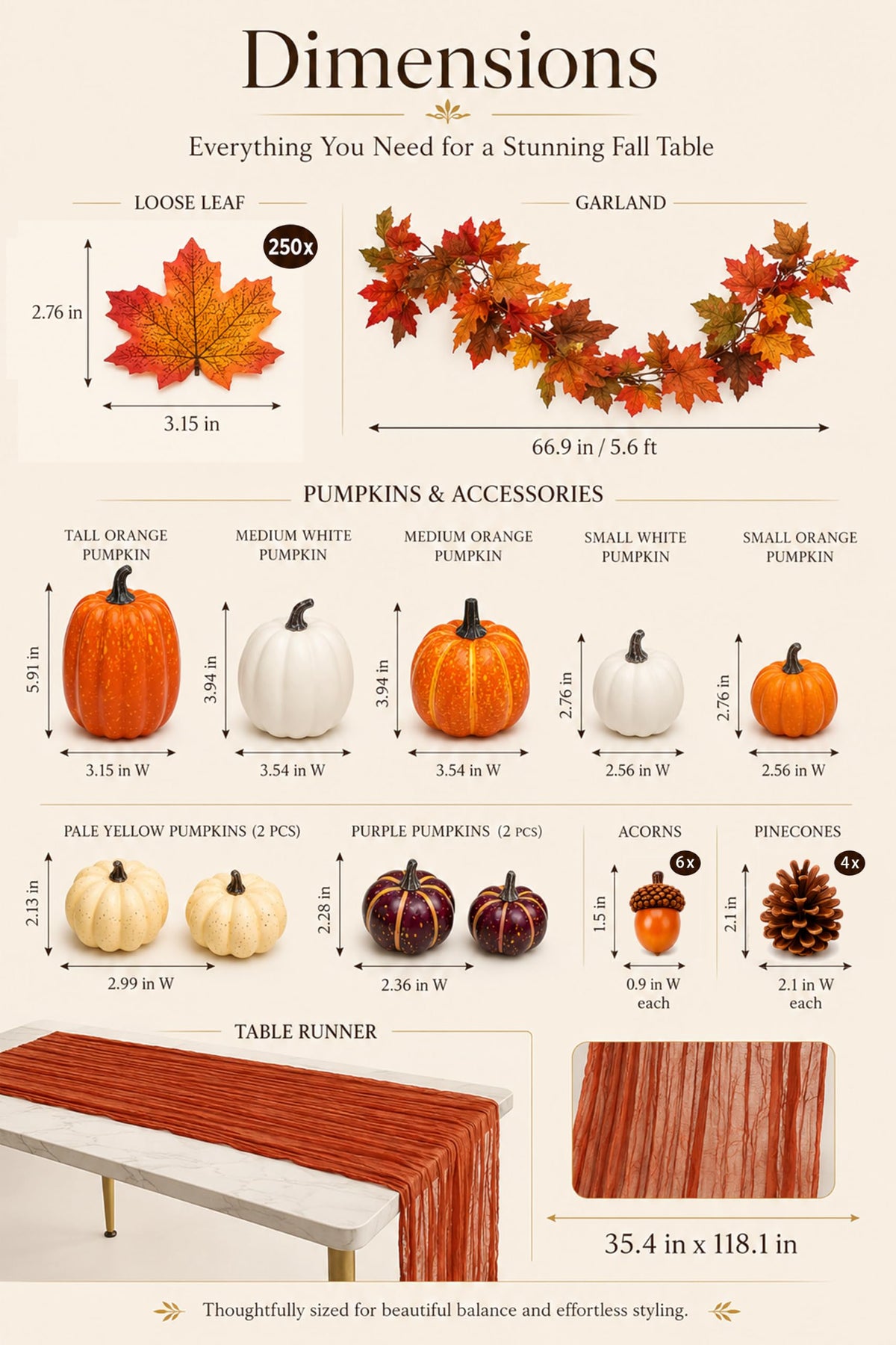 Fall Table Decor Set - TIKIRUGI Official Imagery - 4