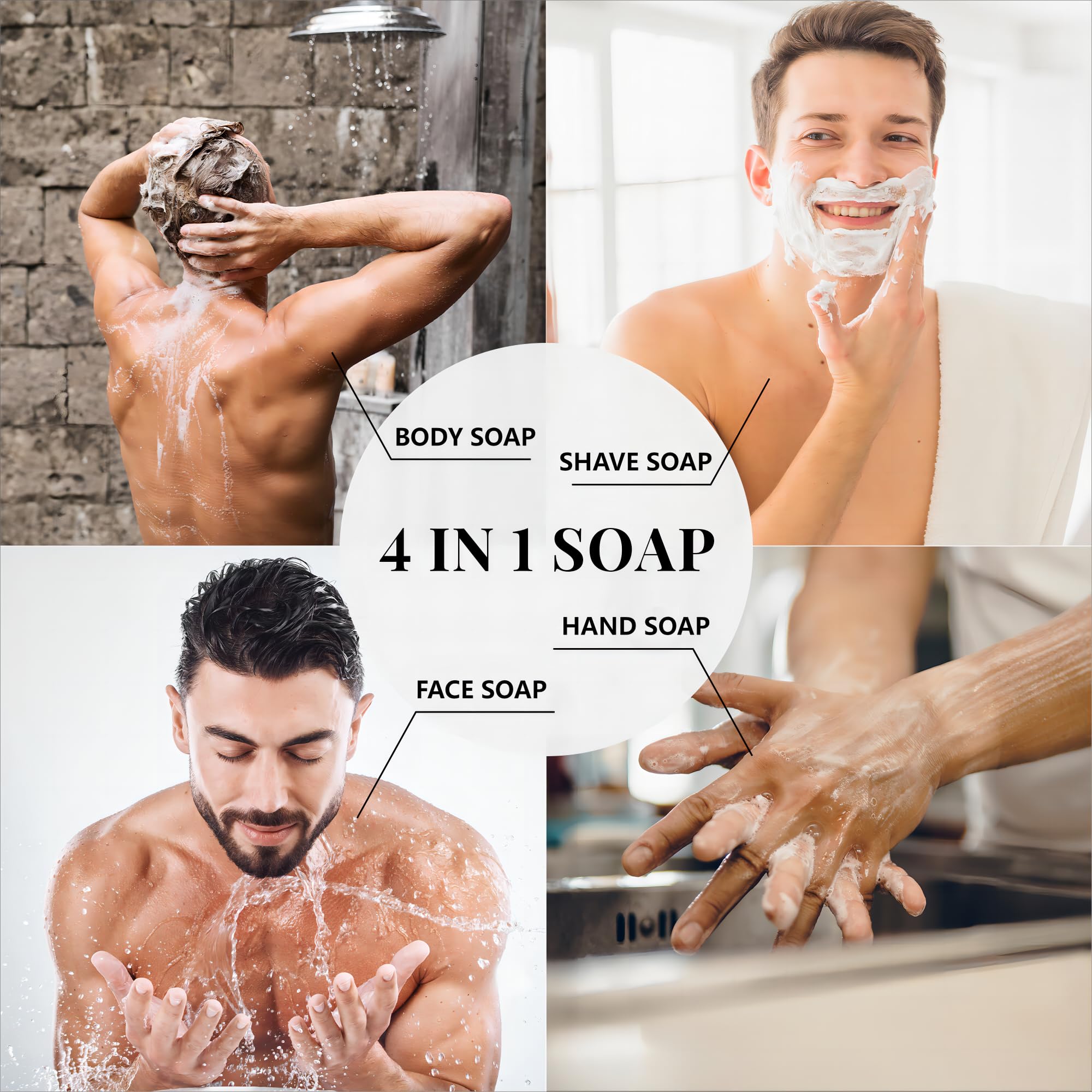 Rinse & Robust Mens Bar Soap Bath Bar Soap Handmade Natural Soap Bar Set - Rinse & Robust Official Product View 6