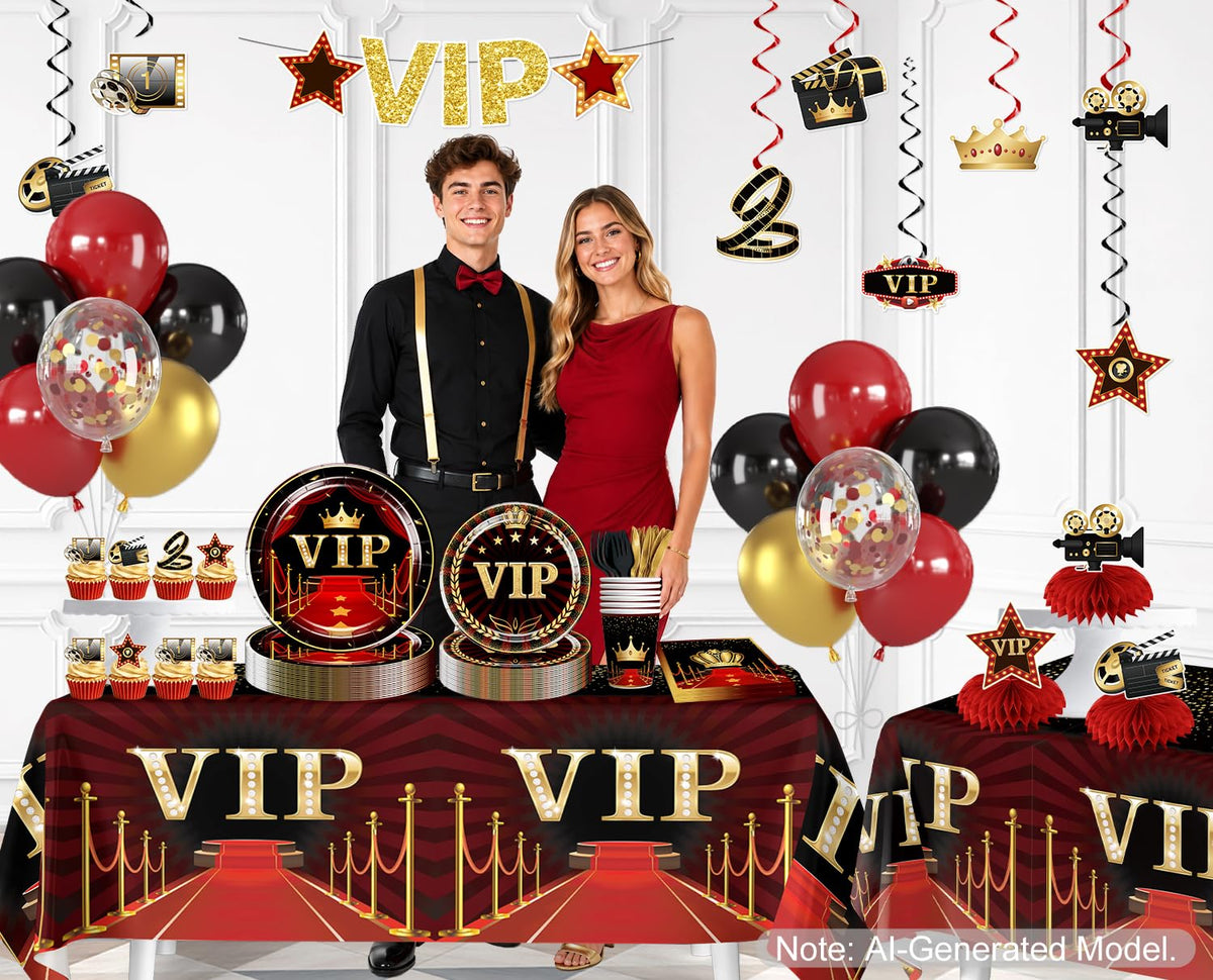 Yingto 177PCS Red Carpet Party Decorations Hollywood - Yingoto Official Imagery - 4