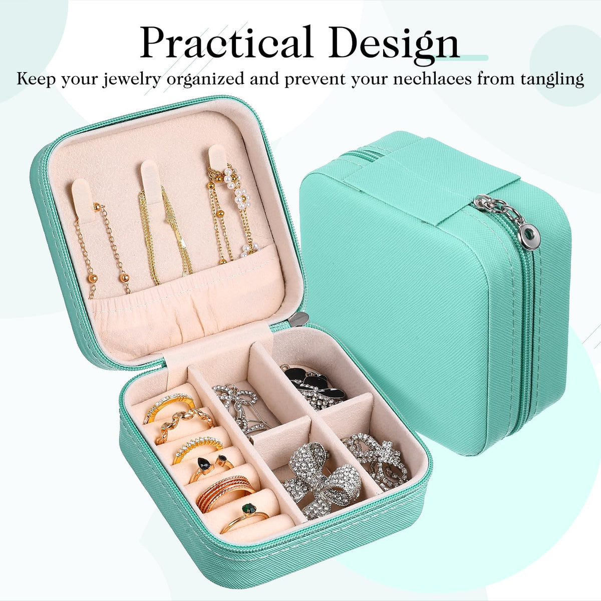 12 Pcs Mini Travel Jewelry Case Bridesmaid Proposal Gift - MAQUITA Official Imagery - 6