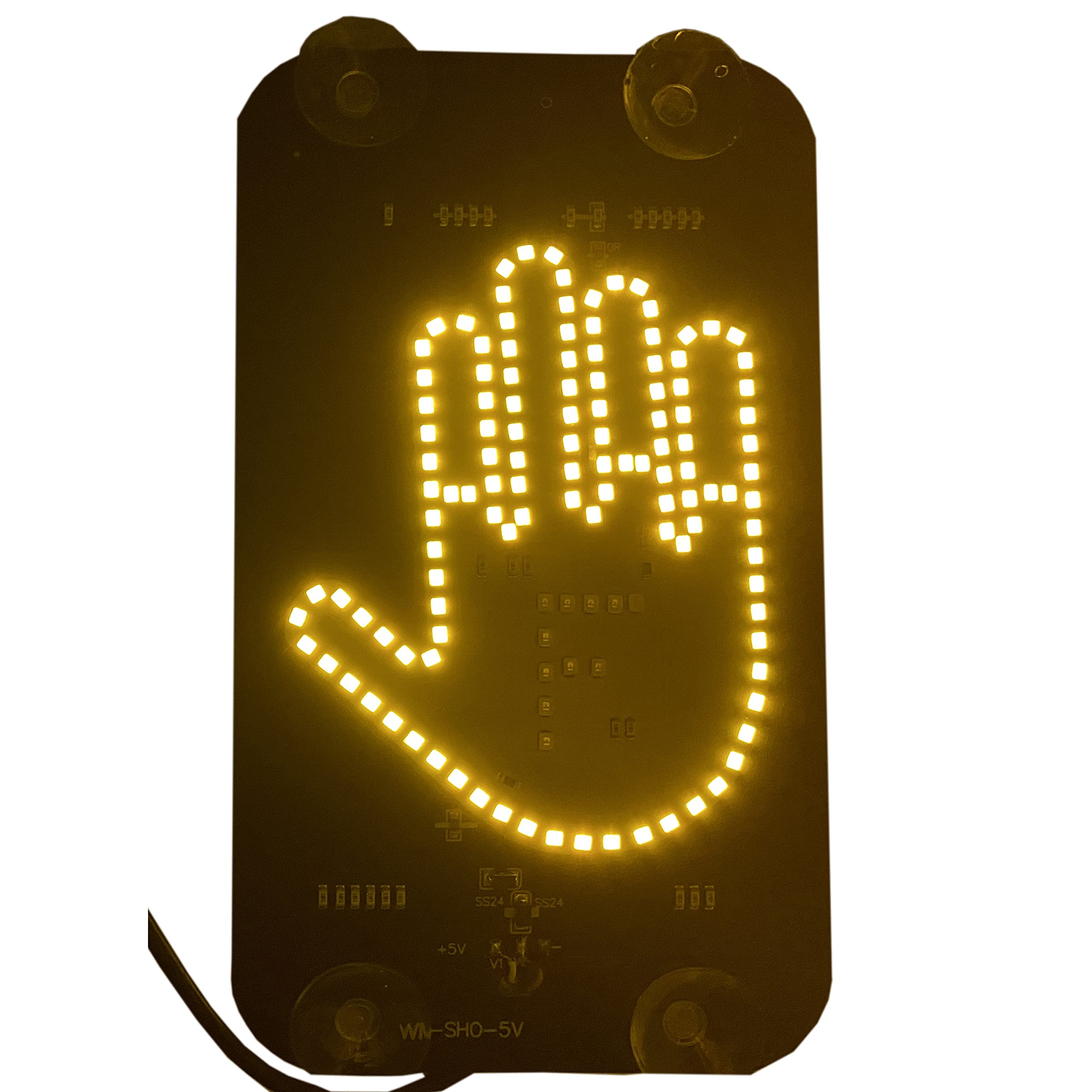 FiHoii LED Middle Finger Sign for Car, Truck, Thank You Lights, T - FiHoii Official Product View 6
