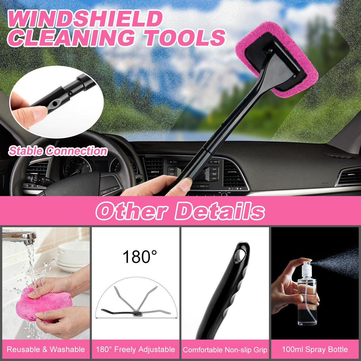 Car Cleaning Kit Car Interior Detailing Kit with 12000PA - AUTODECO Official Imagery - 6