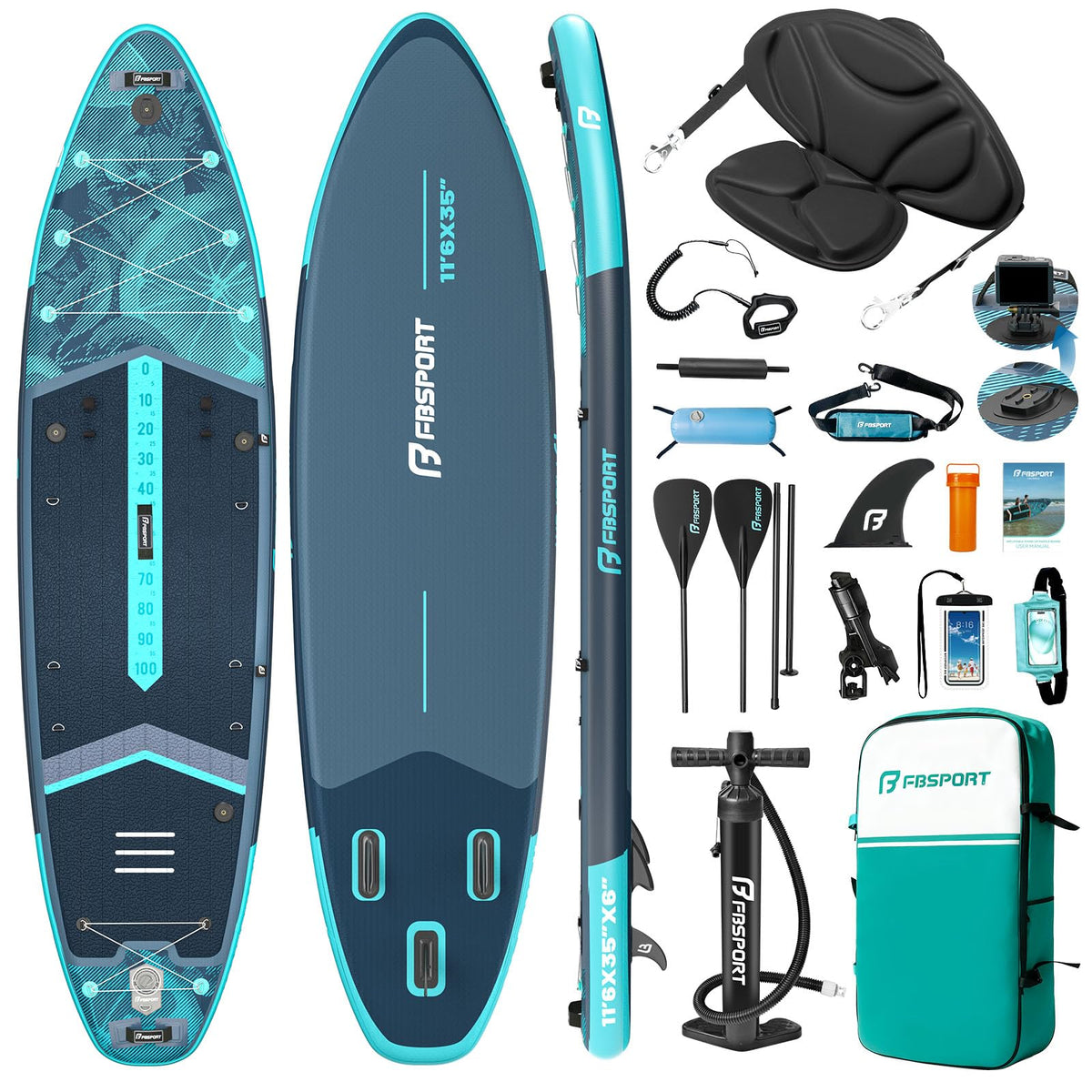 FBSPORT 11 Premium Stand Up Paddle Board Yoga Board with SUP - FBSPORT Official Imagery - 7