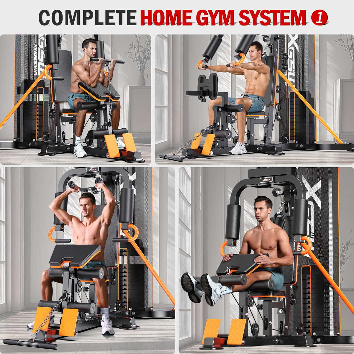 XGSW Multi Function Home Gym Workout Station Featuring a - XGSW XINGESIWR Official Imagery - 8