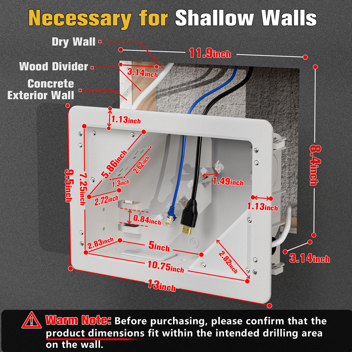 in Wall TV Box with Flange for Home Theater Installation 11 - Dremica Official Imagery - 4