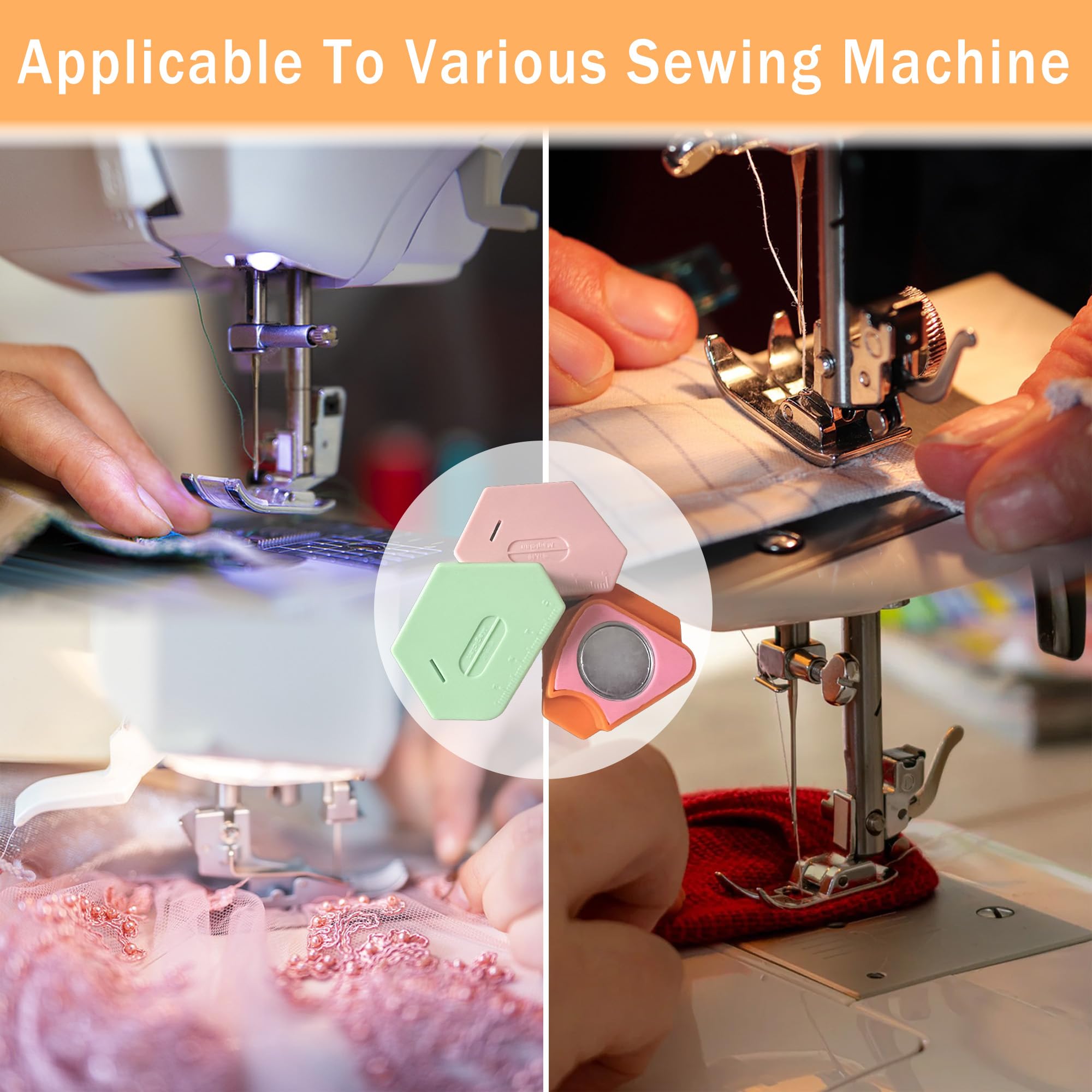 XIRTAIOV 3 Pack Magnetic Seam Guide for Sewing Machine, Upgraded by XIRTAIOV - Angle View 4