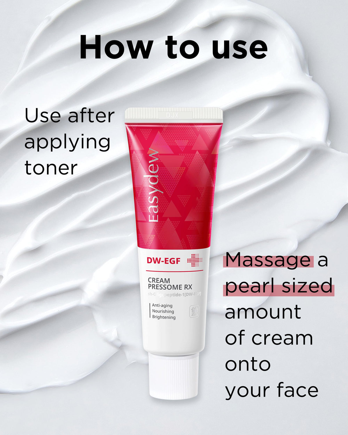 Easydew DW EGF Pressome Cream Anti Aging Moisturizer with DW - EASYDEW Official Product Imagery - 8