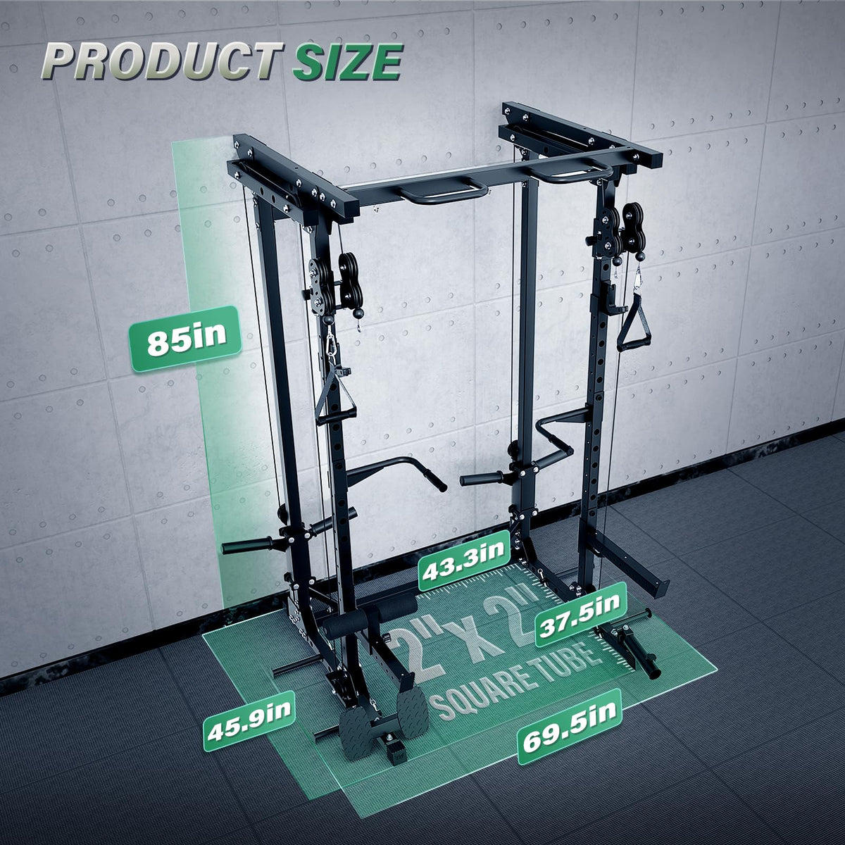 MAJOR FITNESS Drone3 Power Rack 2500lbs Multi Function Home - MAJOR FITNESS Official Imagery - 7