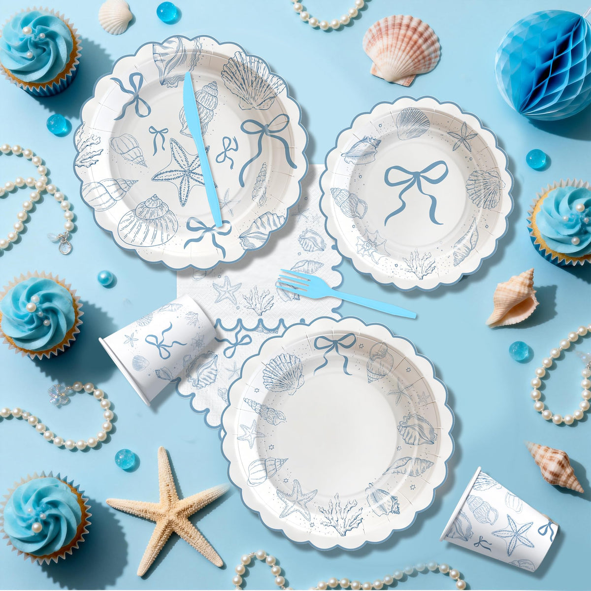 Seashell Party Decorations for Summer Beach Birthday Turned - HOAKWA Official Imagery - 7