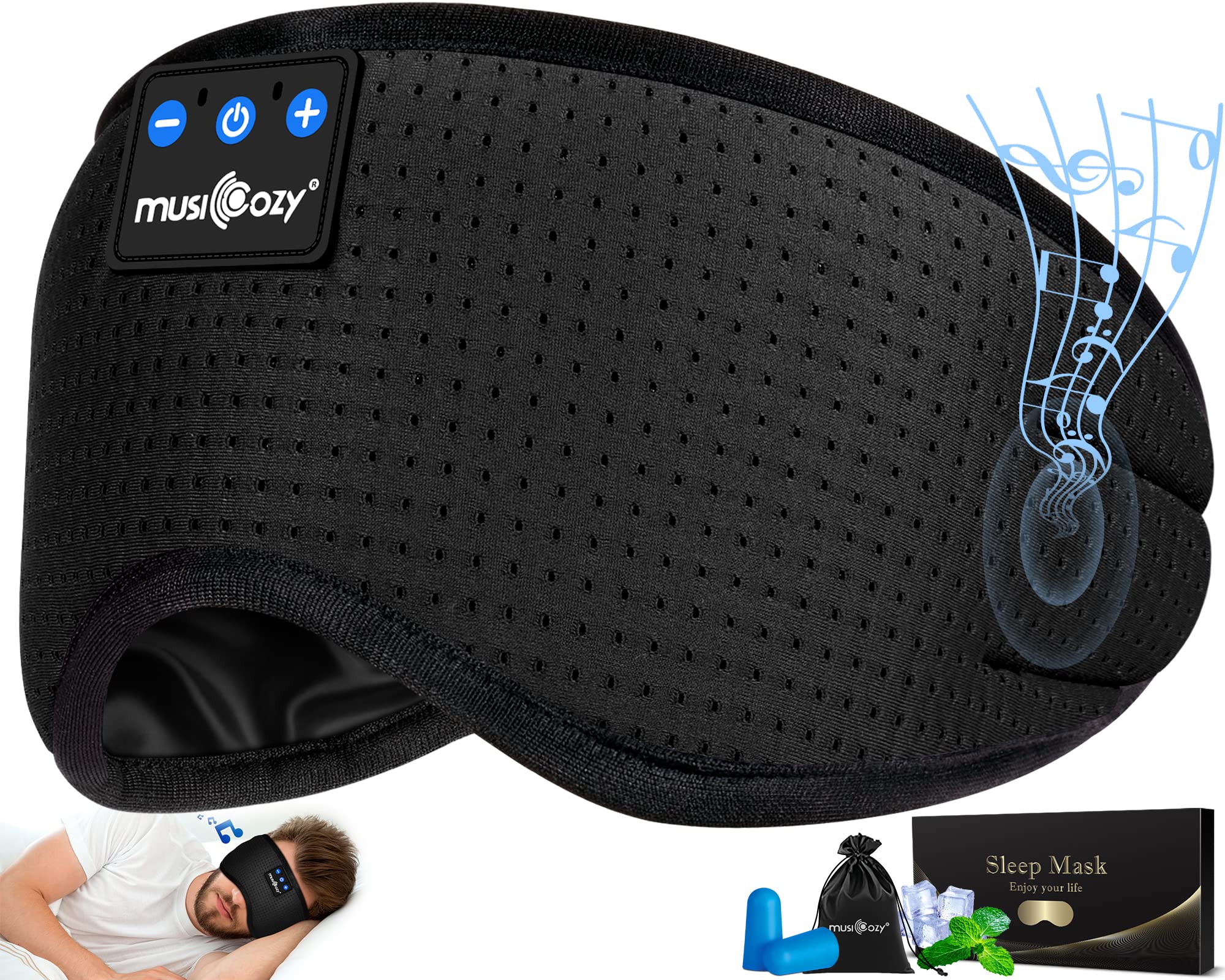 MUSICOZY Sleep Headphones Bluetooth 5.4 Sleep Mask with HD Sound - MUSICOZY Official Product View 1