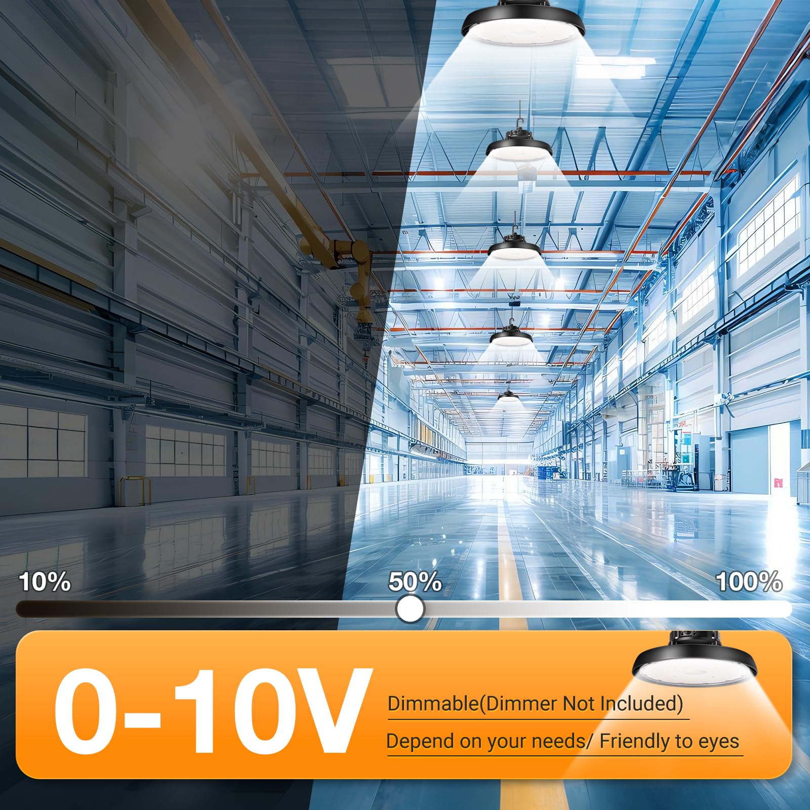 Vemofoper UFO LED High Bay Light 240W UL DLC Listed Ultra Bright - Vemofoper Official Product View 3