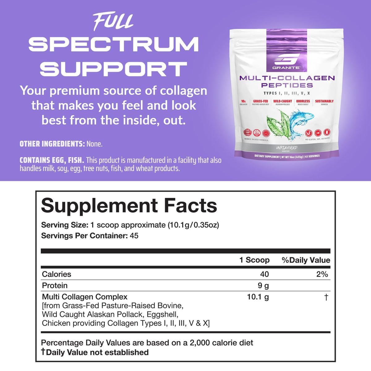 Granite Supplements Collagen Peptides Powder - Granite Supplements Official Imagery - 4