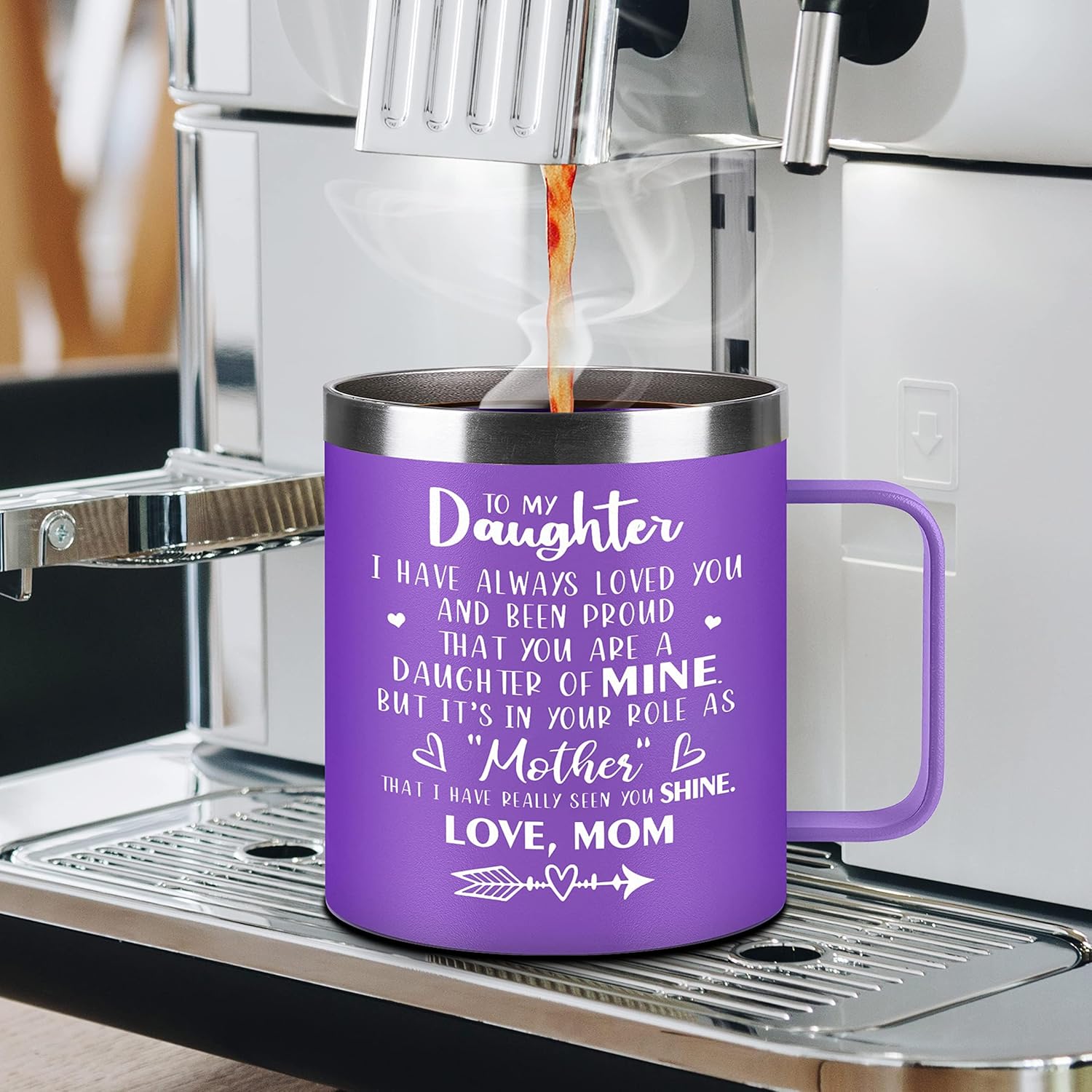 Hexagram Mothers Day Gifts for Daughter, 14oz Mug, Daughter Gift from Mom