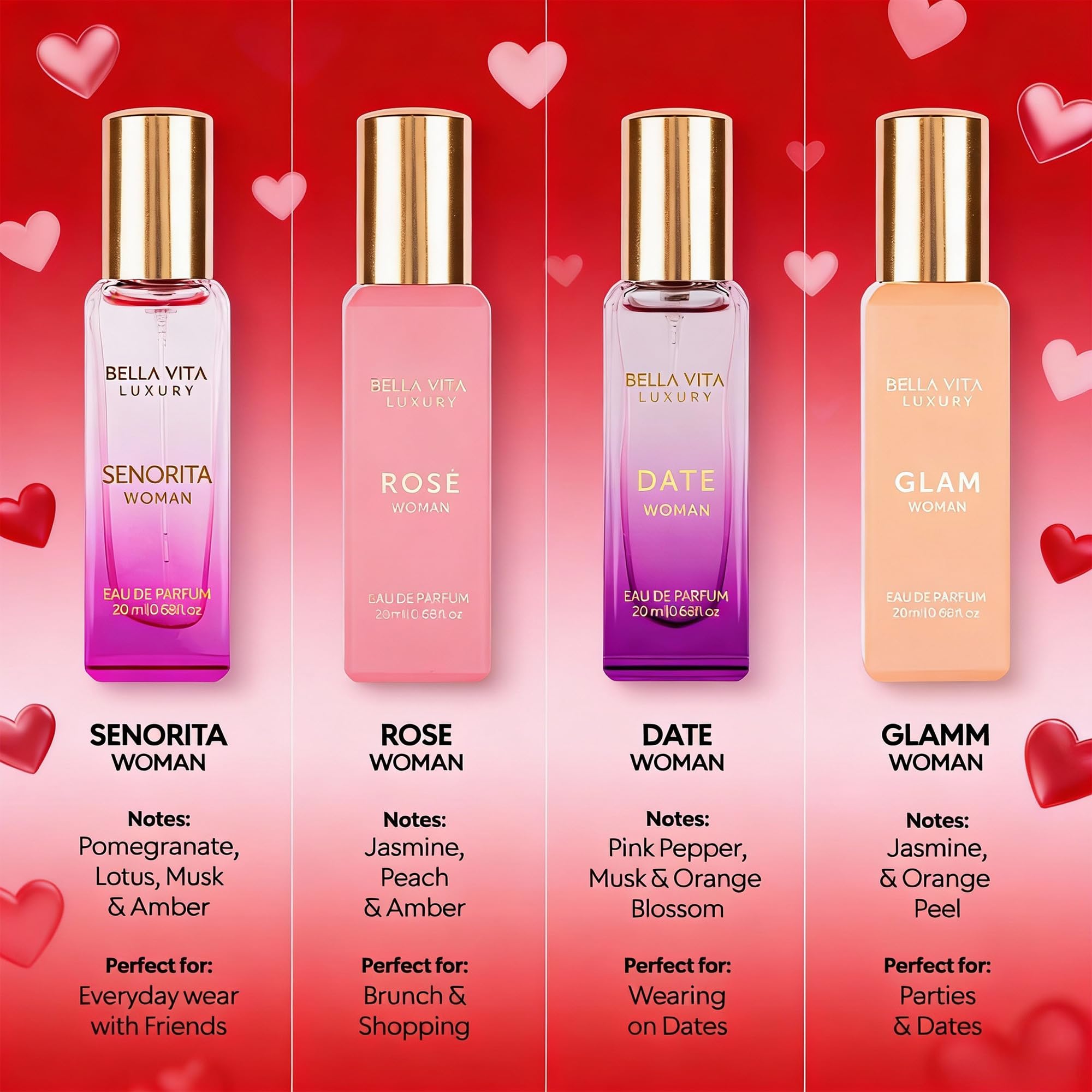 Bellavita Luxury Women s Perfume Gift Set with Rose Senorita - BELLAVITA Official Imagery - 6