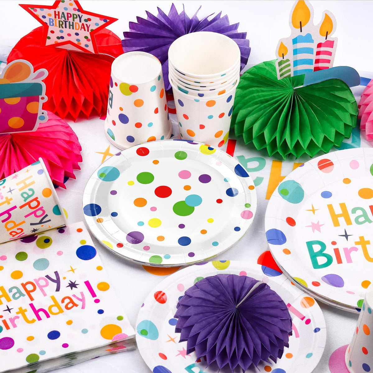 127Pcs Happy Birthday Party Supplies Decorations Set - VVSBPL Official Imagery - 7