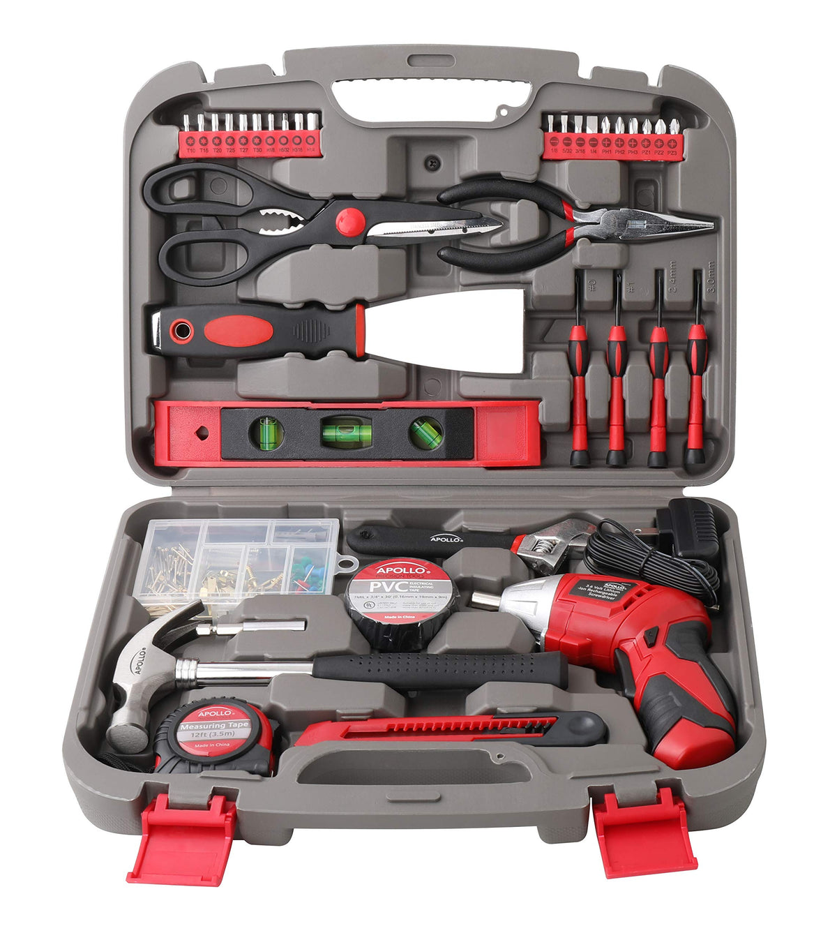 Apollo Tools 135 Piece Household Tool Set Red DT0773 - Apollo Official Imagery - 1