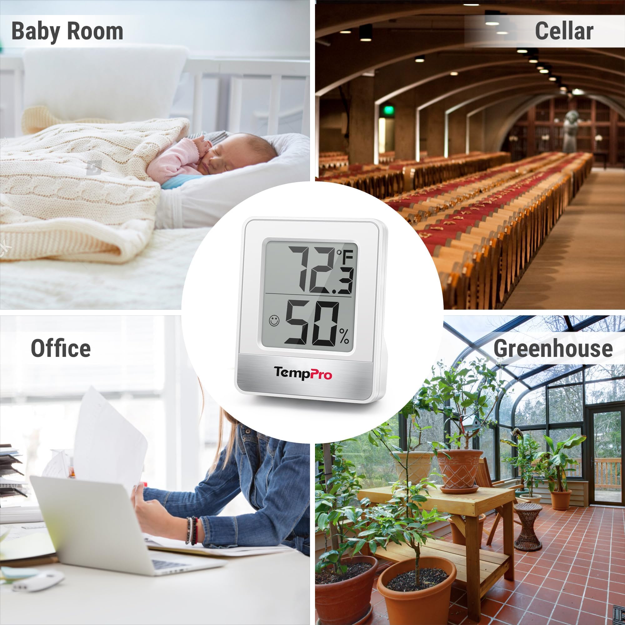 TempPro TP49 Digital Hygrometer Indoor Thermometer - TempPro Official Product View 8