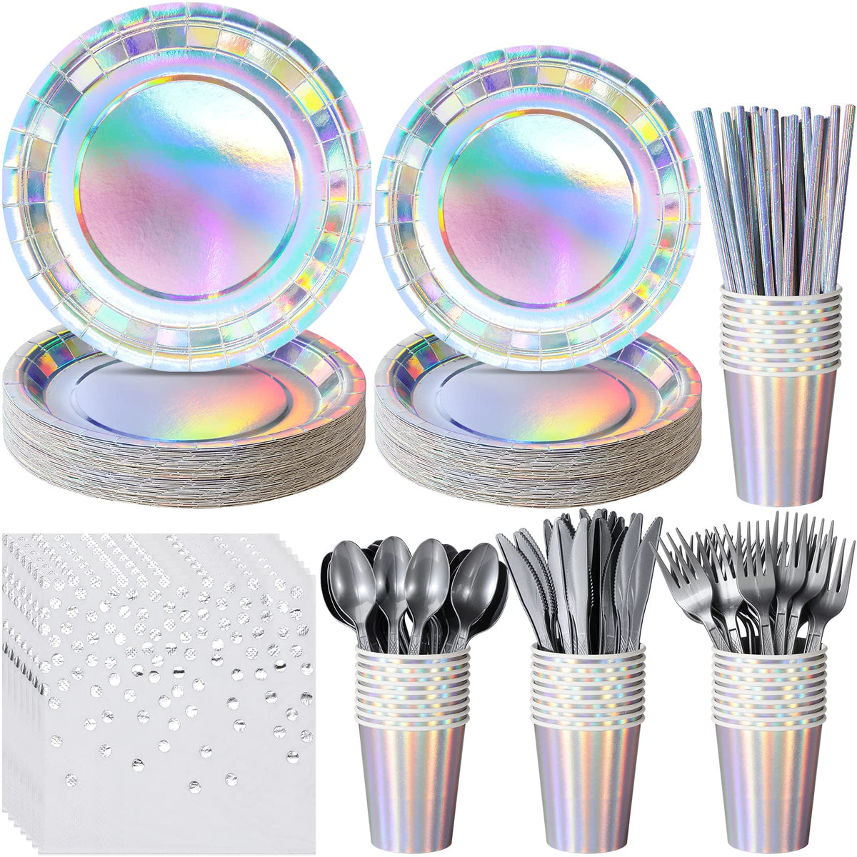 Iridescent Party Supplies Decorations Holographic Paper - FunnyPars Official Imagery - 1
