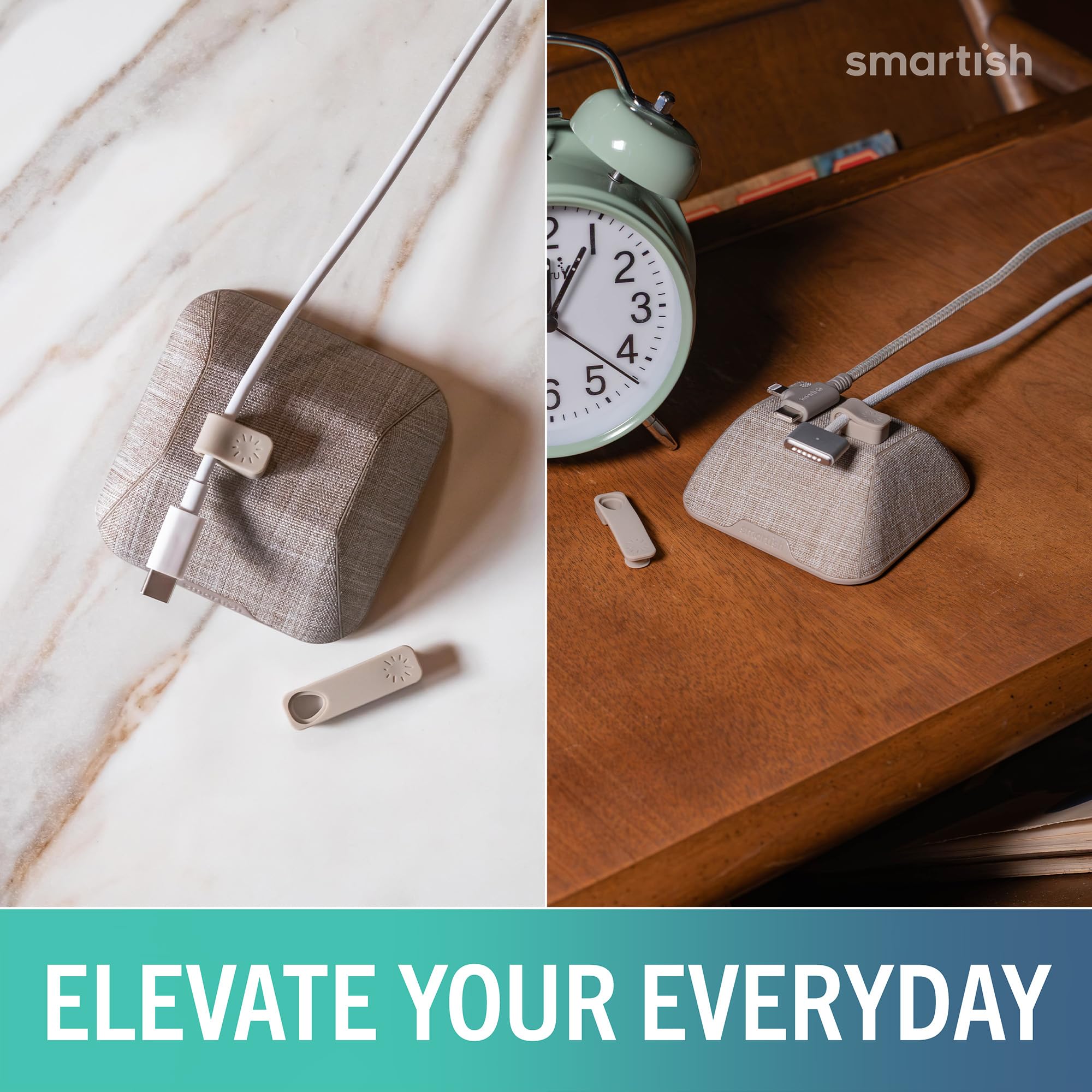 Smartish Magnetic Cord Holder, Cable Wrangler, Nightstand & Desk - Smartish Official Product View 4