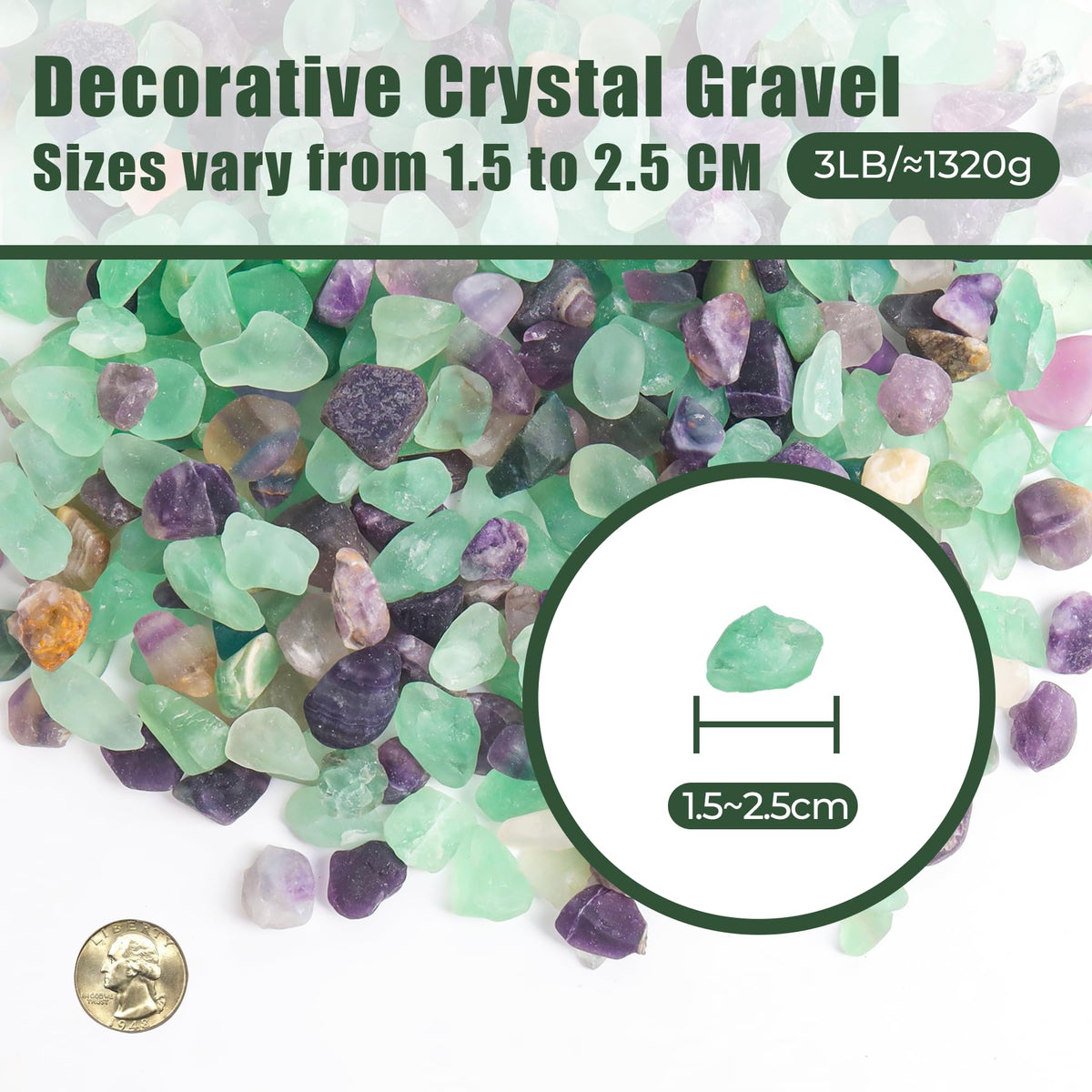 T4U Crystal Rocks for Aquarium Fluorite Chips Pebbles for - T4U Official Imagery - 6