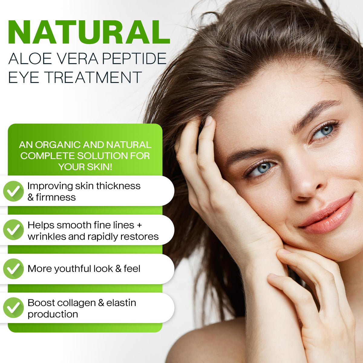 Peptide Eye Cream Anti Aging Hydrating Under Eye Cream For - AloeMoist Official Imagery - 7
