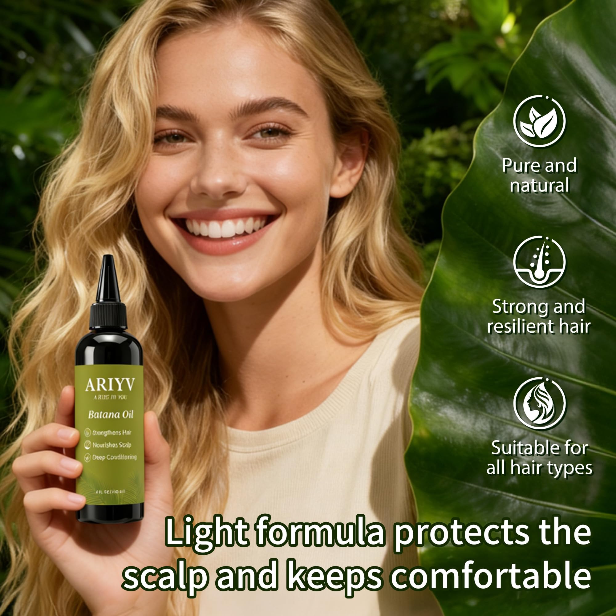 Ariyv Organic Raw Batana Oil for Hair & Scalp - Pure Unrefined Batana Butter for Hair - Ariyv Official Product View 6