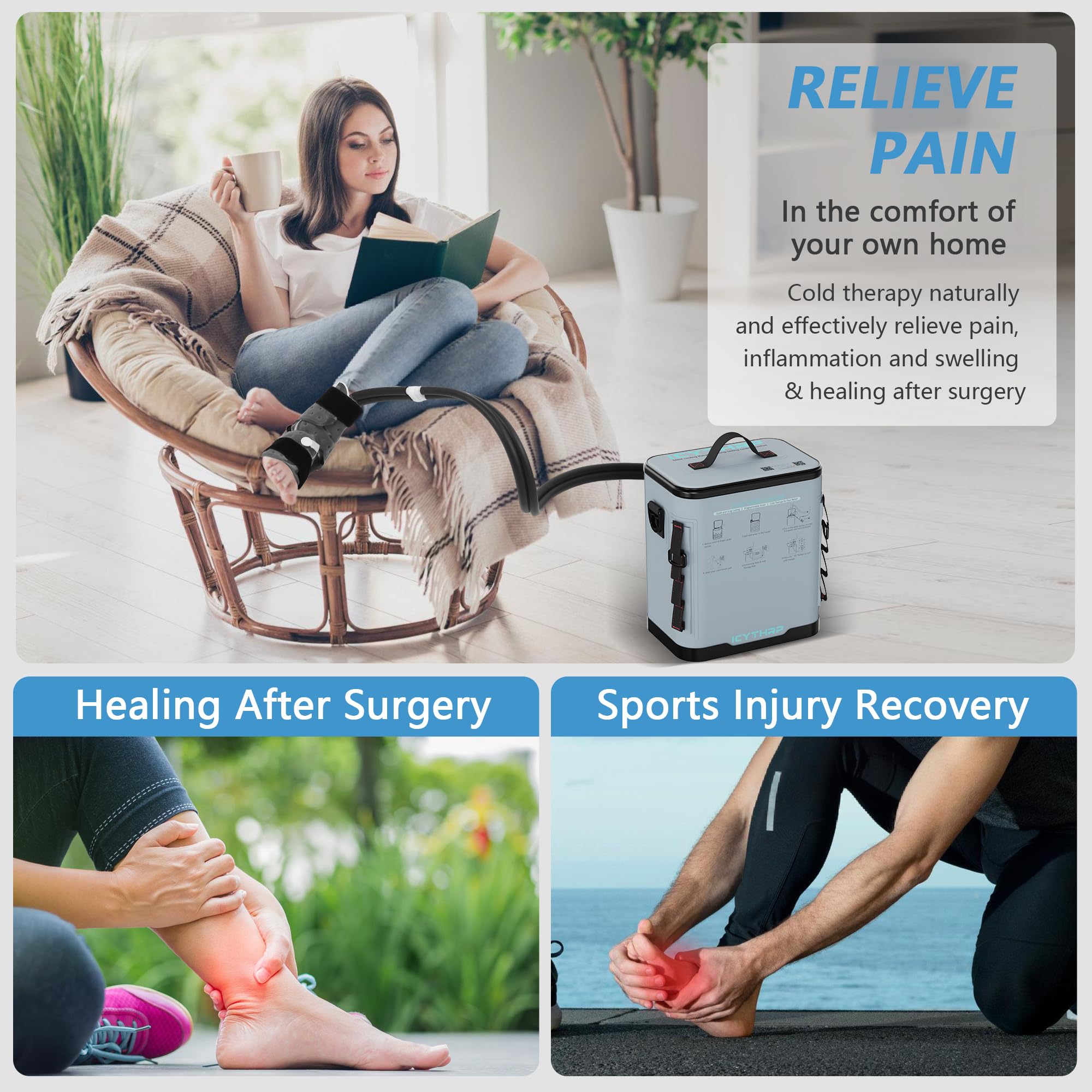 ICYTHRP Ankle Ice Machine – Programmable Cold Therapy