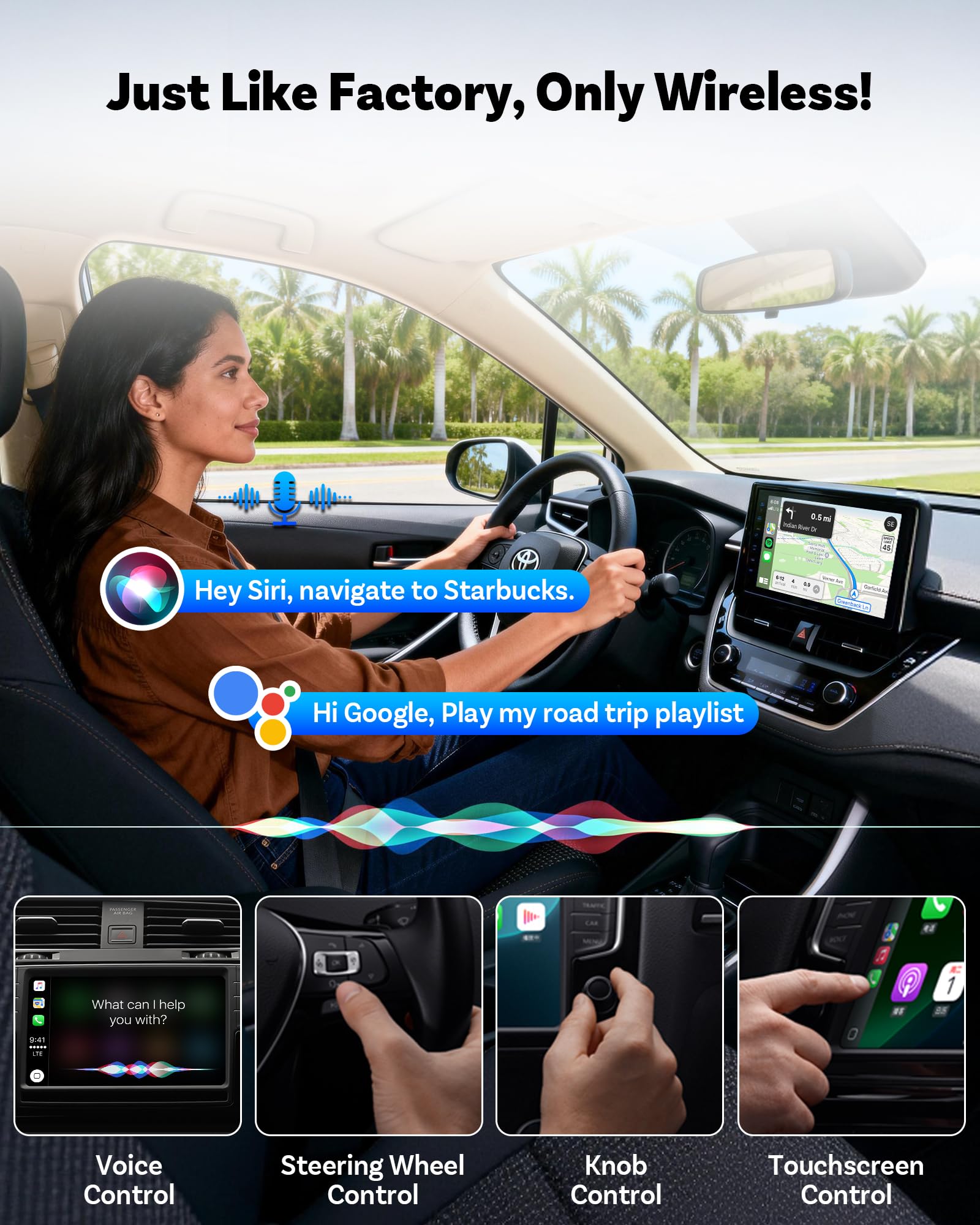 Ottocast Mini Core, 2026 Next-Gen Wireless CarPlay & Android Auto by OTTOCAST - Angle View 7