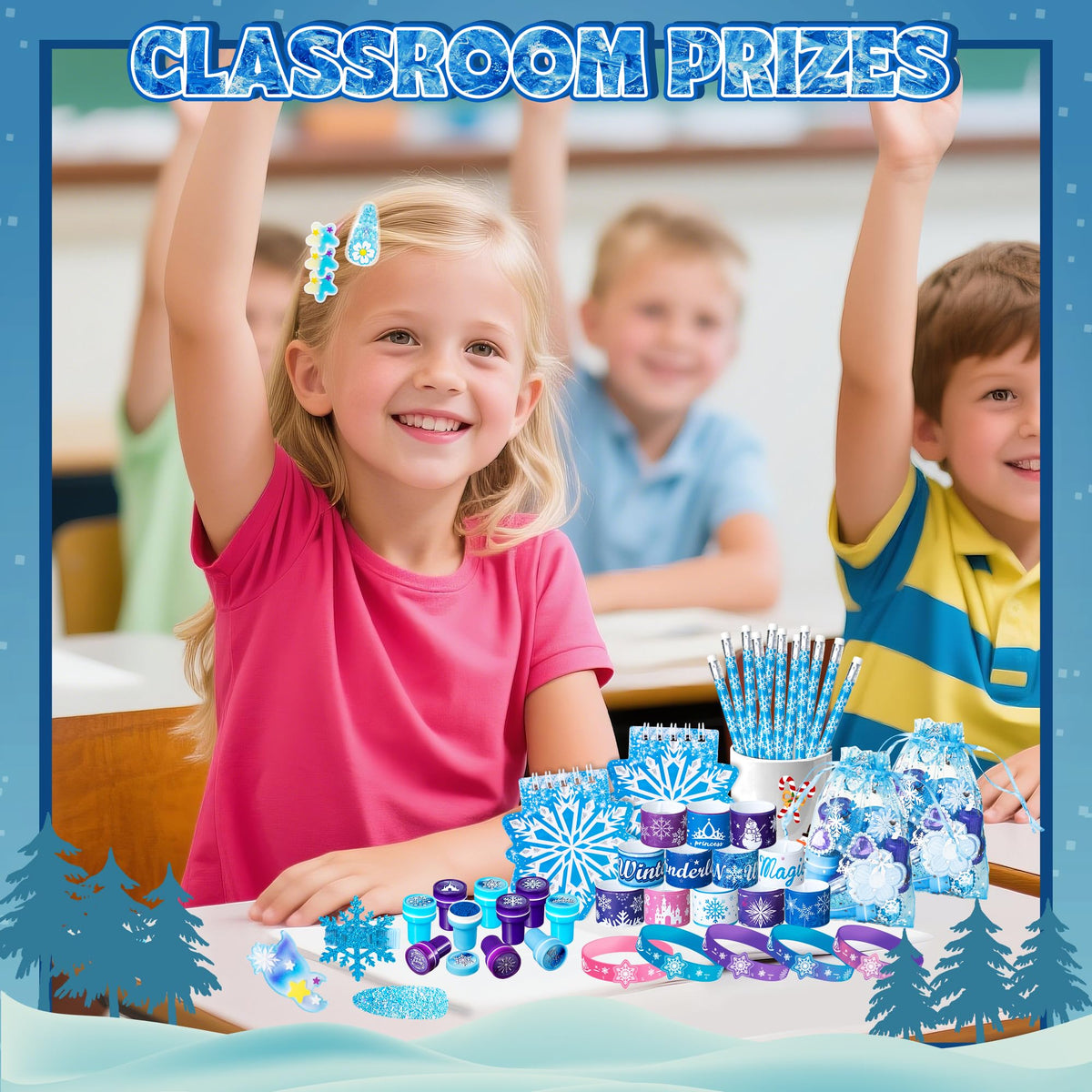 DMIGHT 130PCS Frozen Party Favors for Girls Winter Birthday - DMIGHT Official Imagery - 8